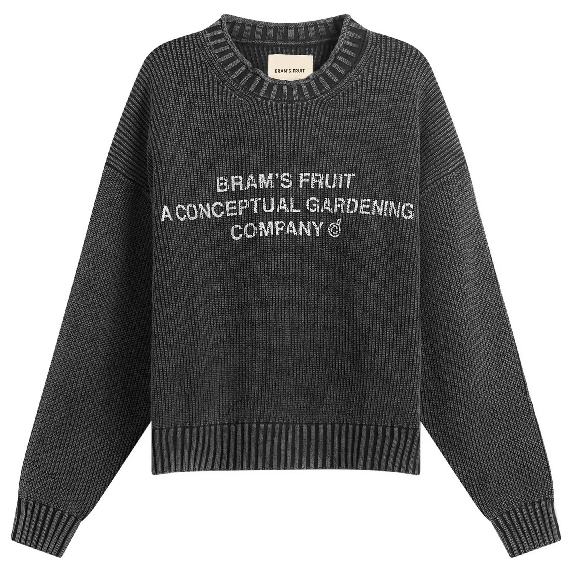 Bram's Fruit Men's Stamp Knit Charcoal