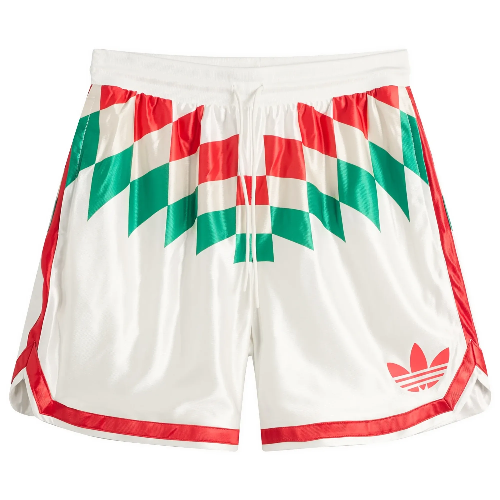 Adidas Men's Originals Basketball Diamond Pack Short Off White/Collegiate Red