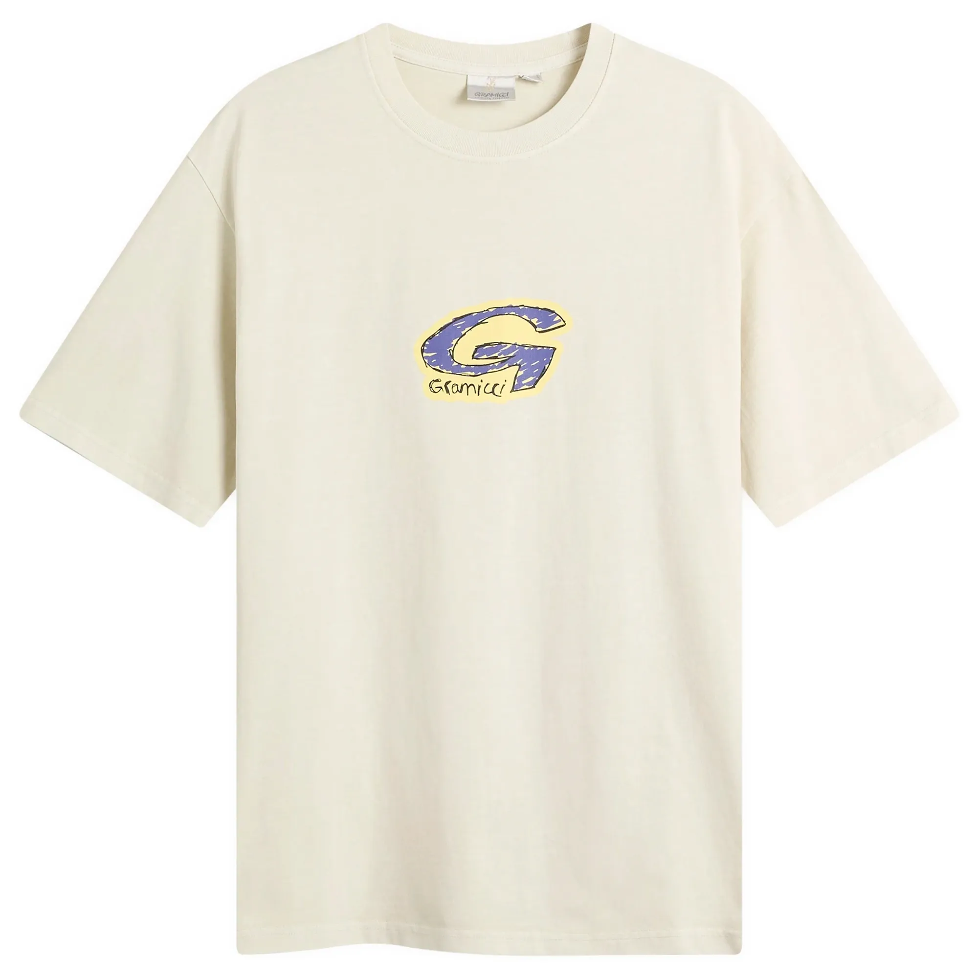 Gramicci Men's G-Scribble Pigment Dyed T-Shirt Natural Pigment