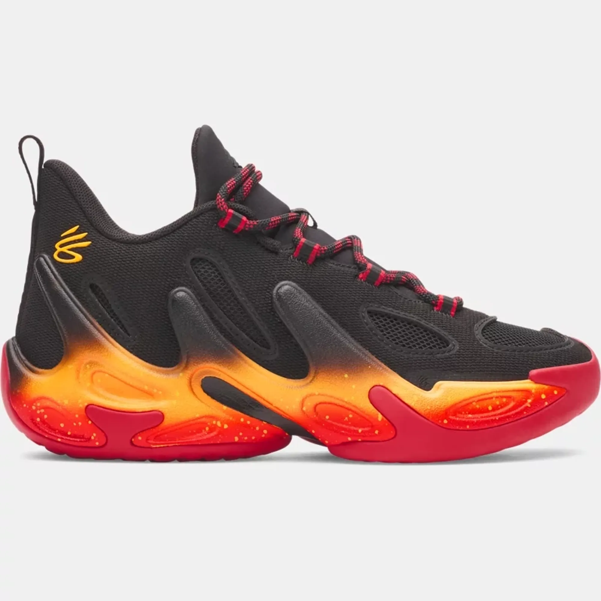 Curry 13 Grade School Basketball Shoes Black / Red / Campus Gold 3.5