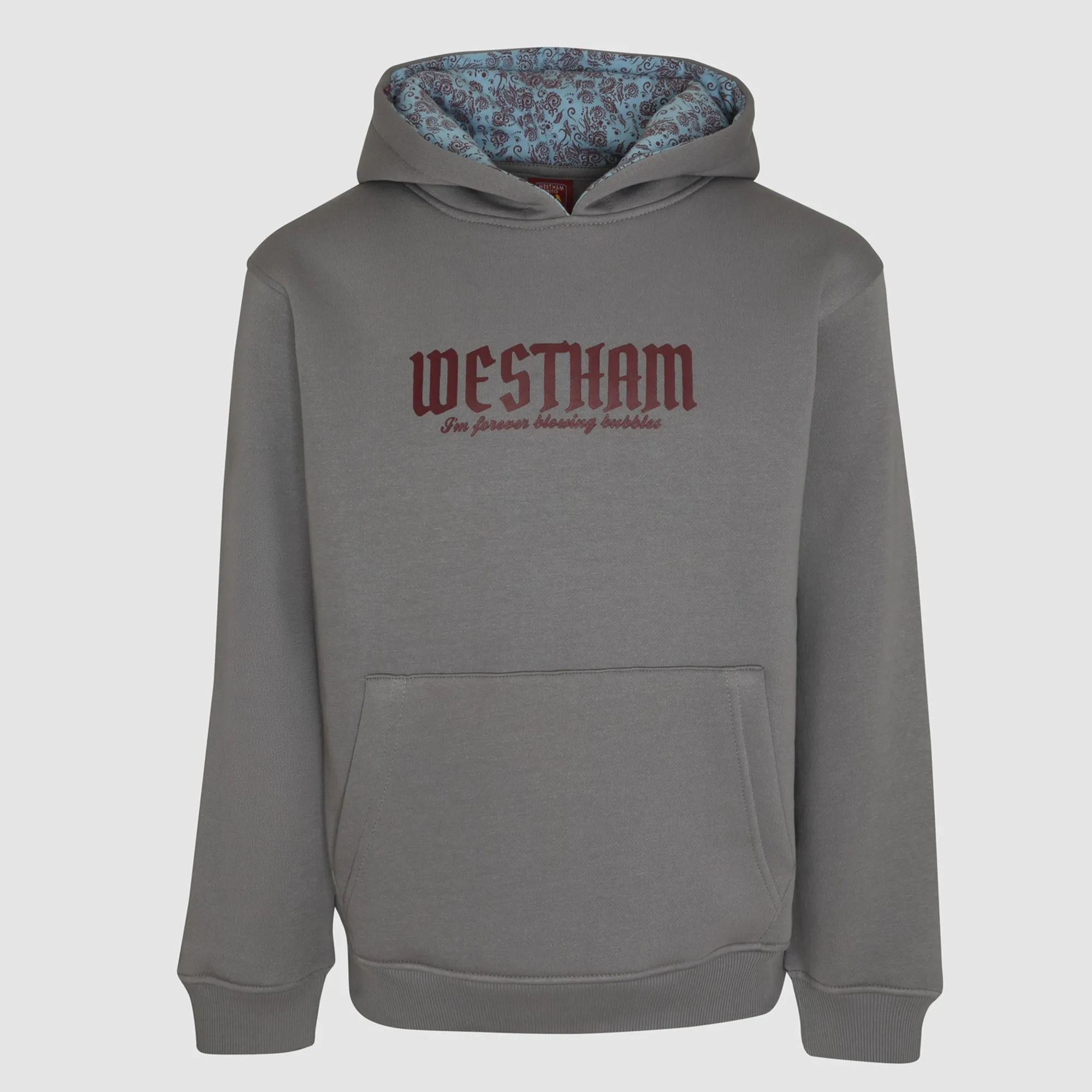 West Ham Junior Grey Paisley Hoodie