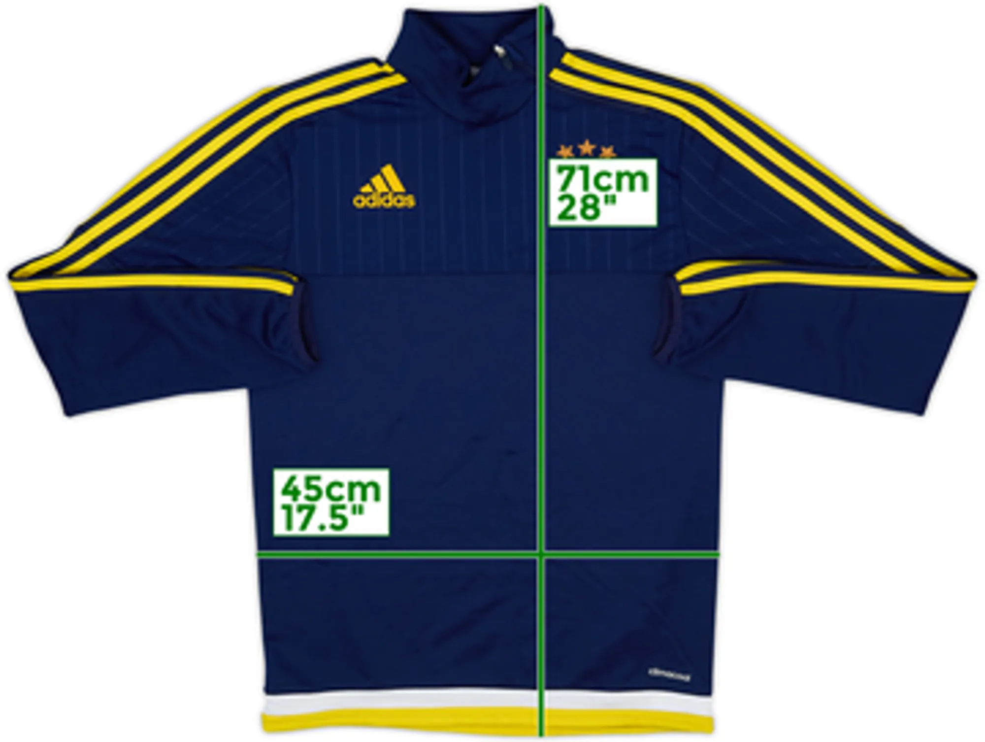 2015-16 Fenerbahce adidas 1/4 Zip Drill Top - 8/10 - (XS)
