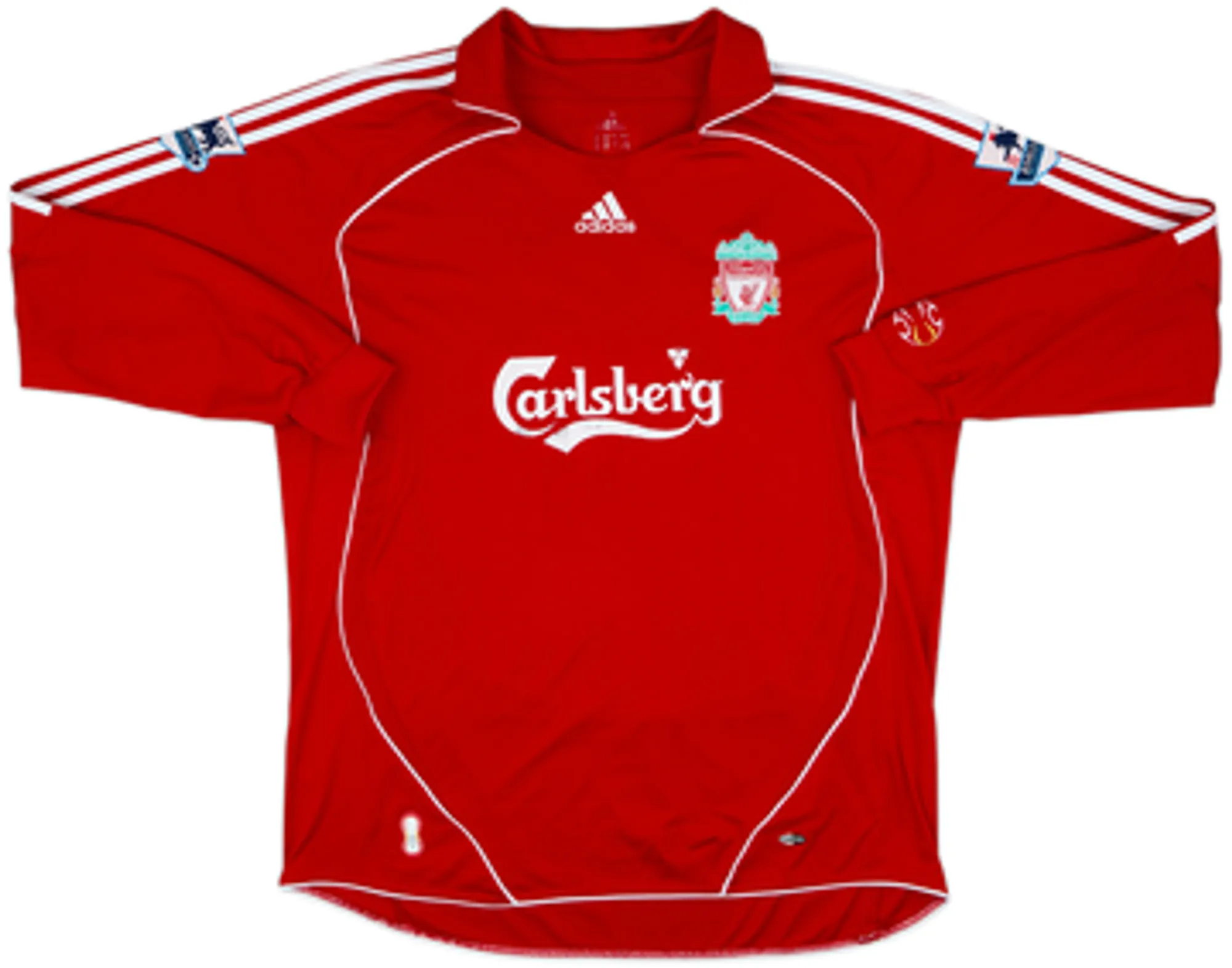2006-08 Liverpool Home L/S Shirt Kuyt #18 - 6/10 - (XXL)