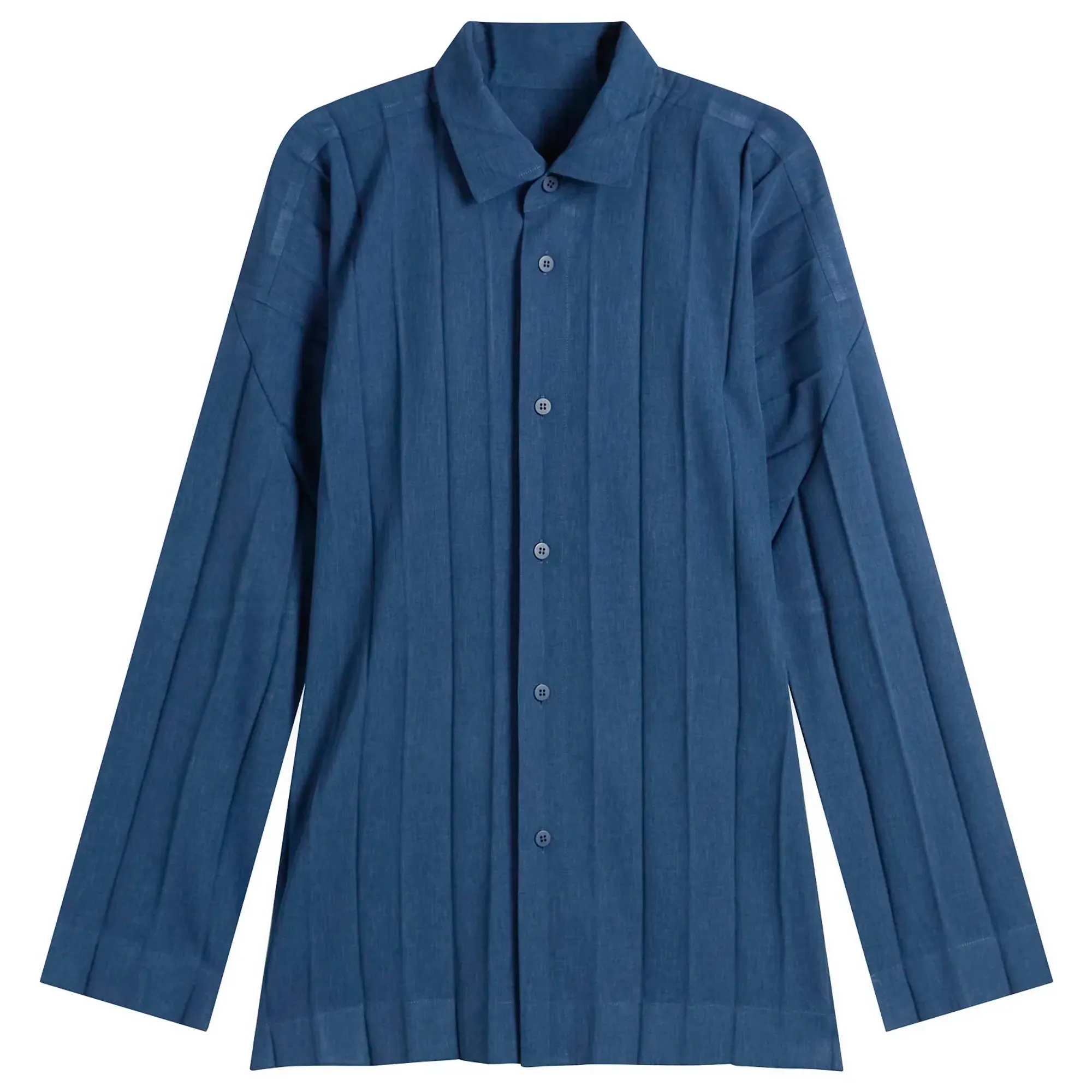 Homme Plissé Issey Miyake Men's Pleat Shirt Navy