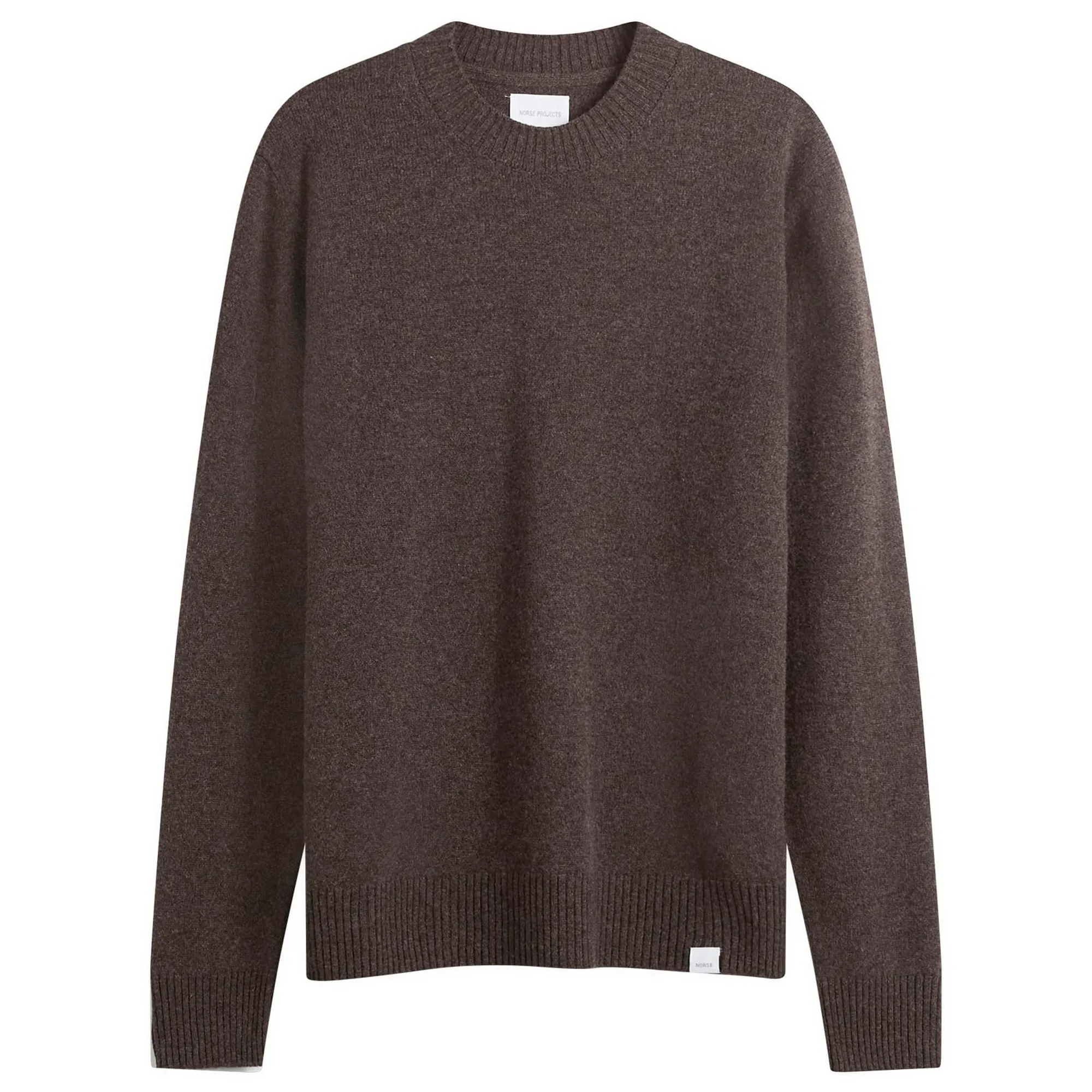 Norse Projects Men's Standard Merino Lambswool Jumper Heathland Brown