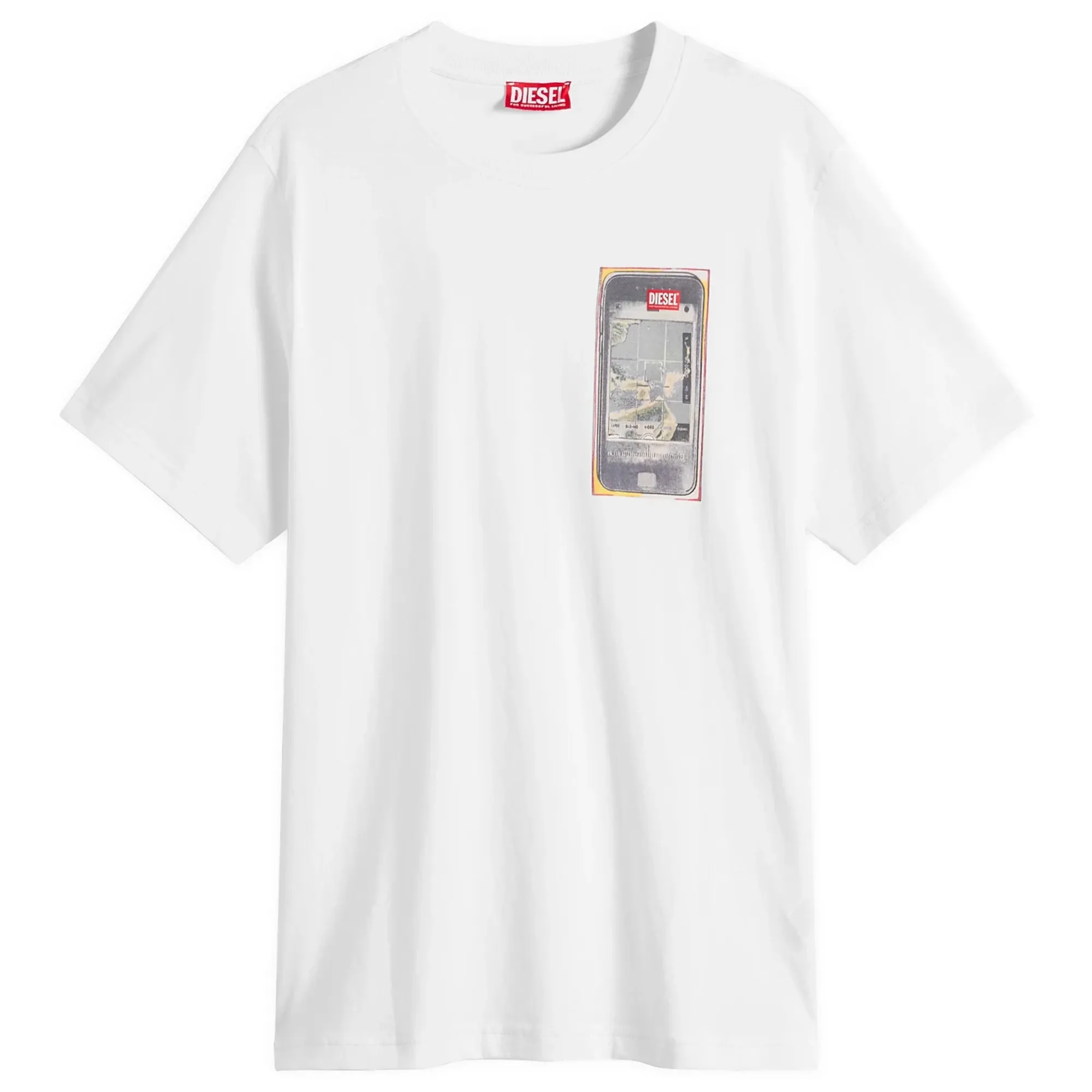 Diesel Men's Digi Print T-Shirt White