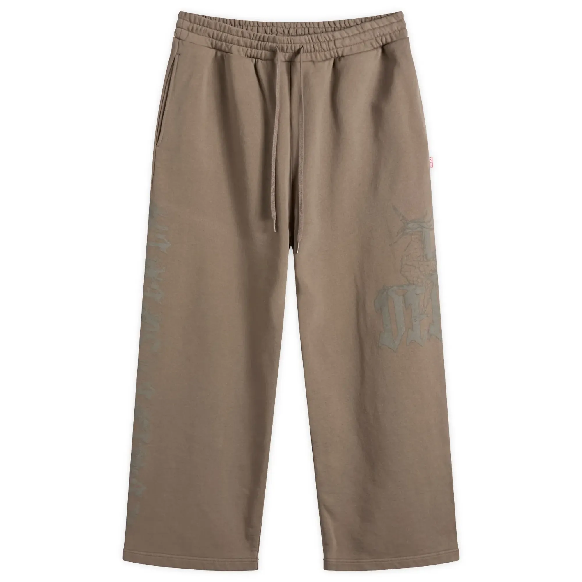 Diesel Men's Gro Wide Leg Sweatpants Brown