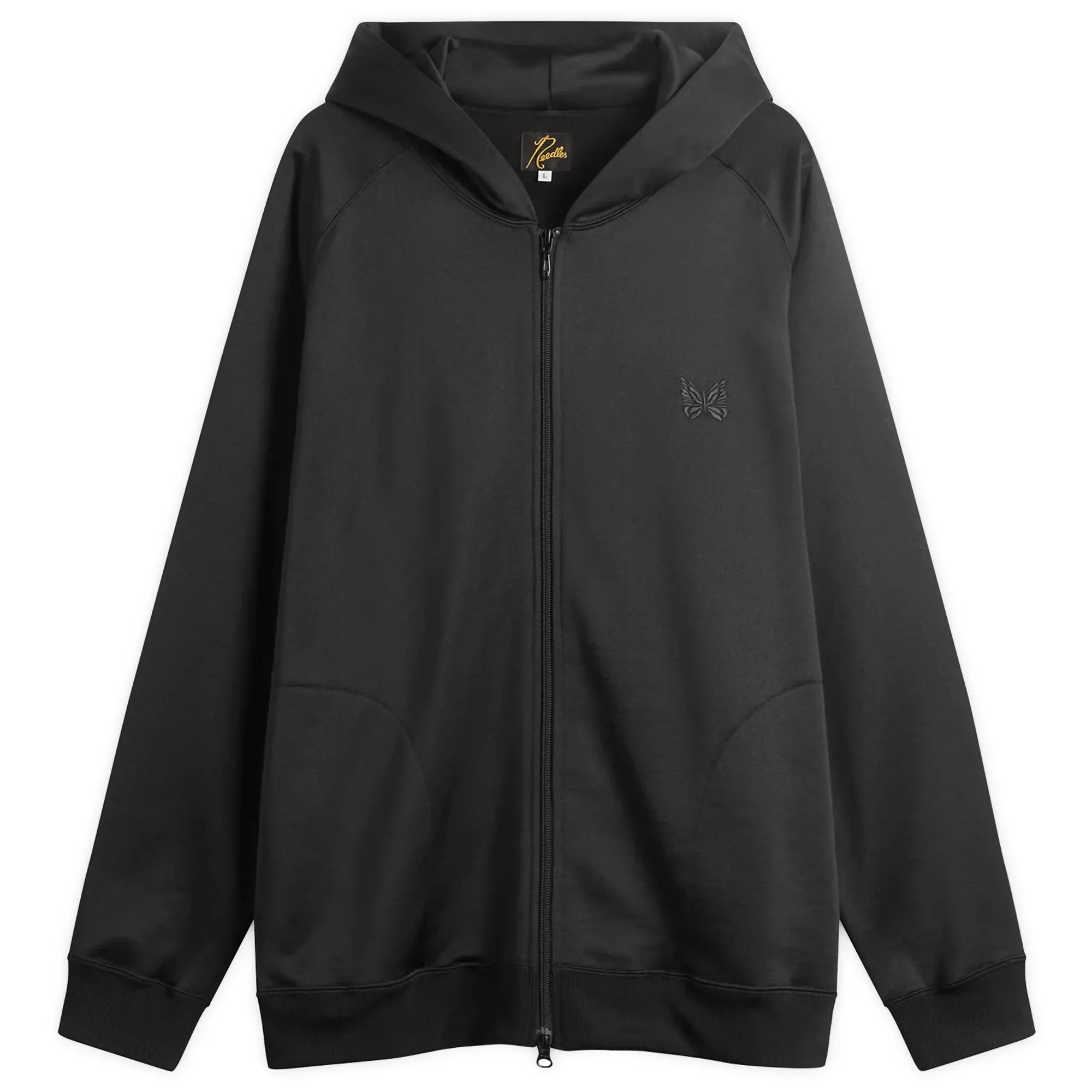 Needles Men's Bright Jersey Zip Hoodie Black