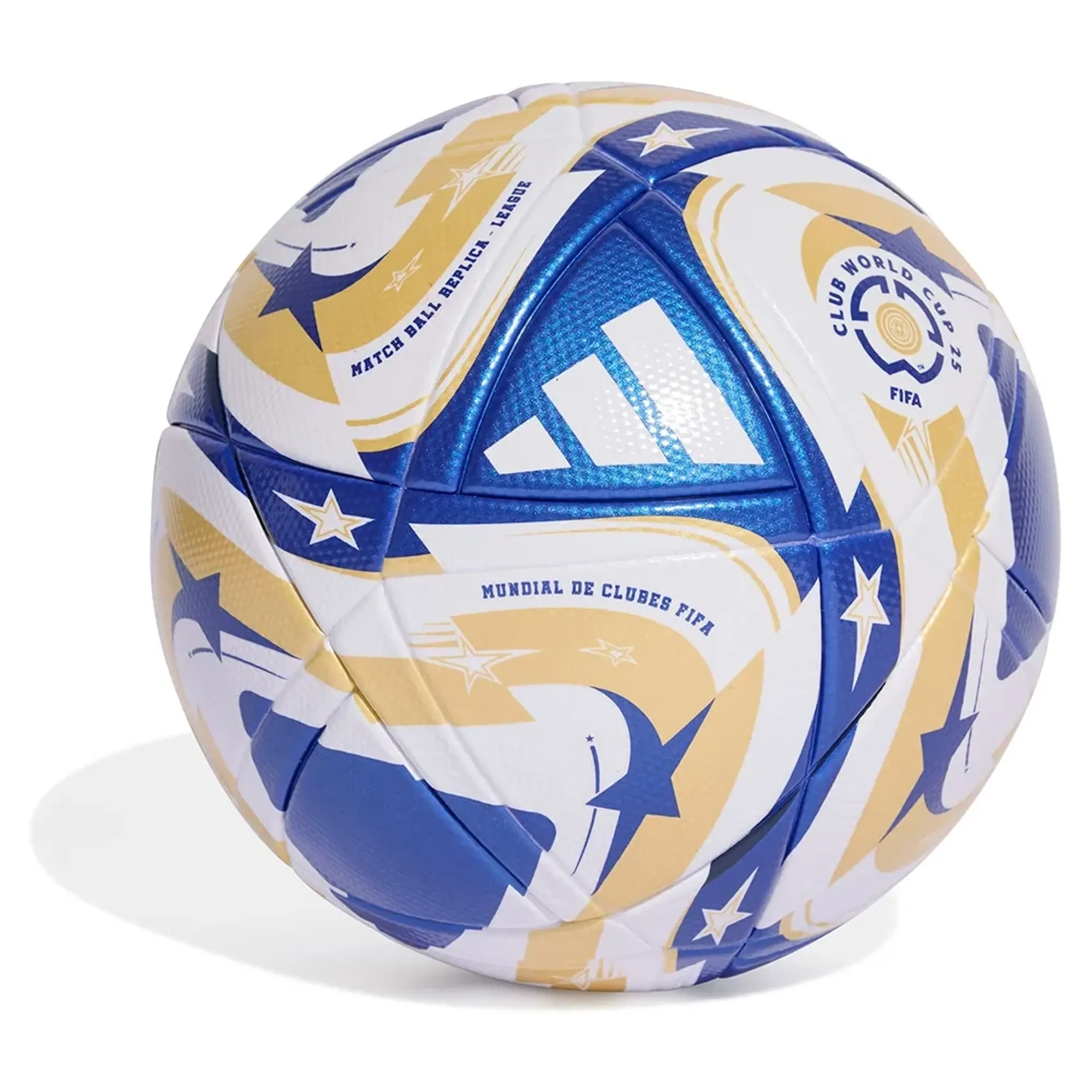 Adidas Football League Club World Cup Final 2025 - ['White', 'Blue', 'Gold']