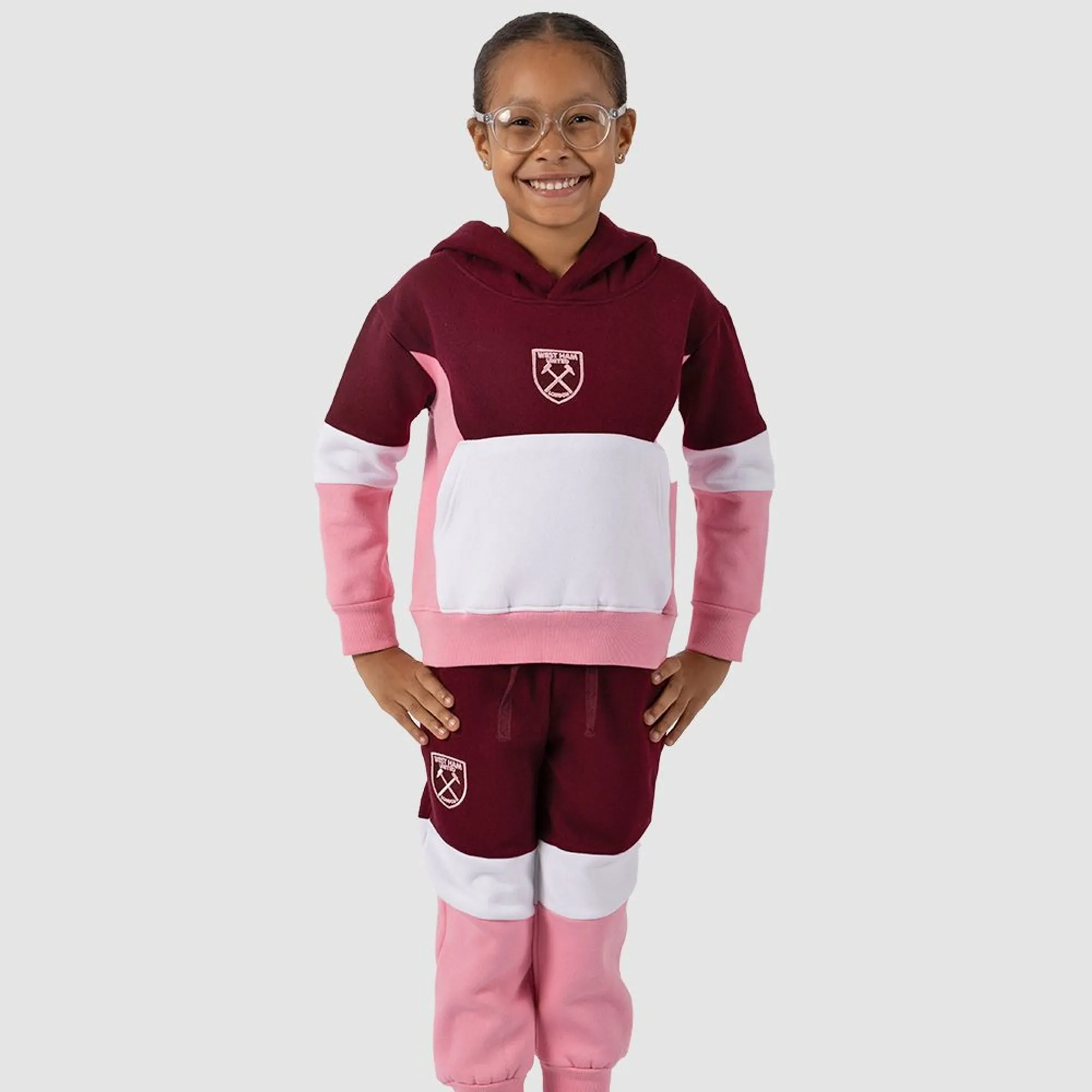 West Ham Infant Claret/Pink Crest Tracksuit