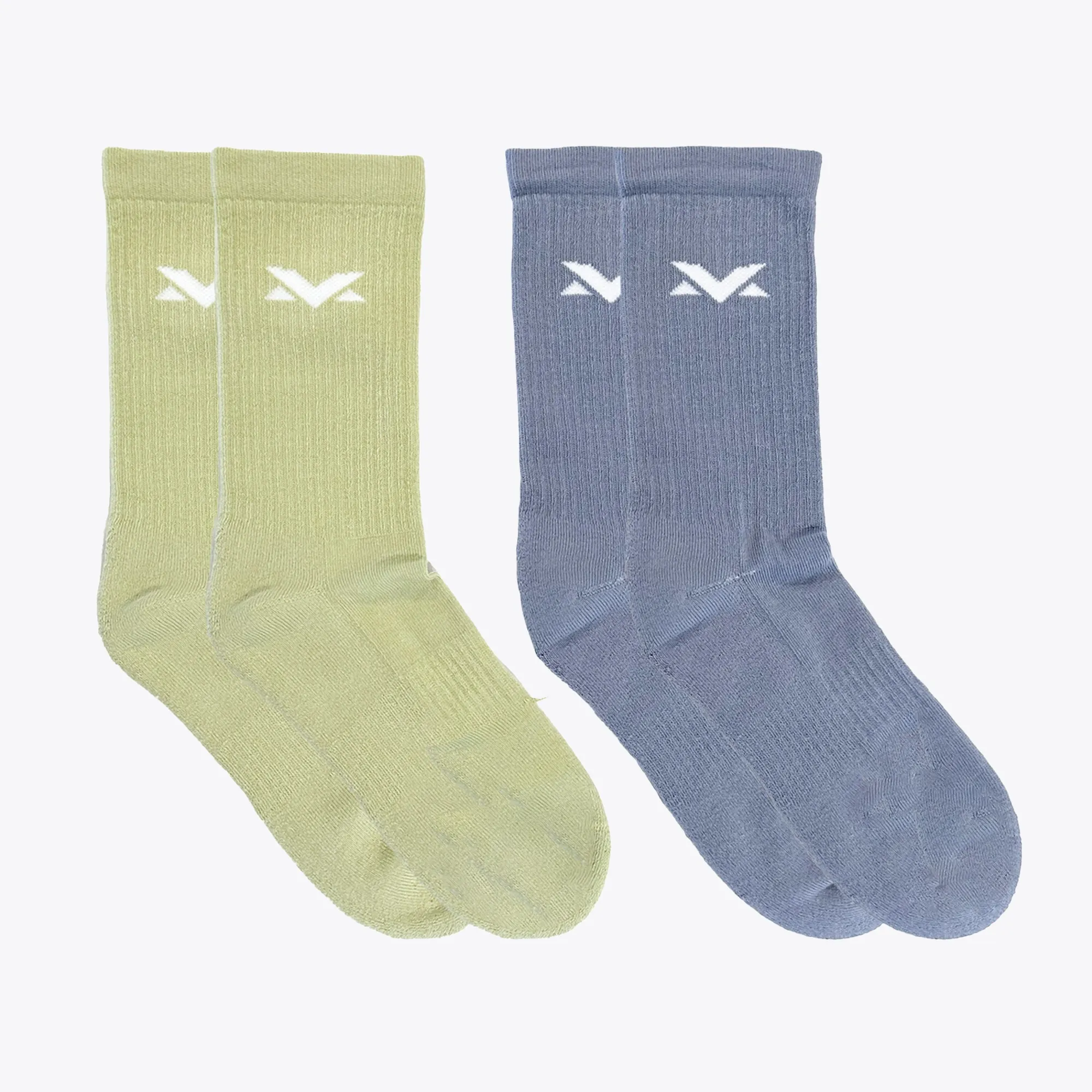 MV Official 2 Pack Socks - Green/Blue