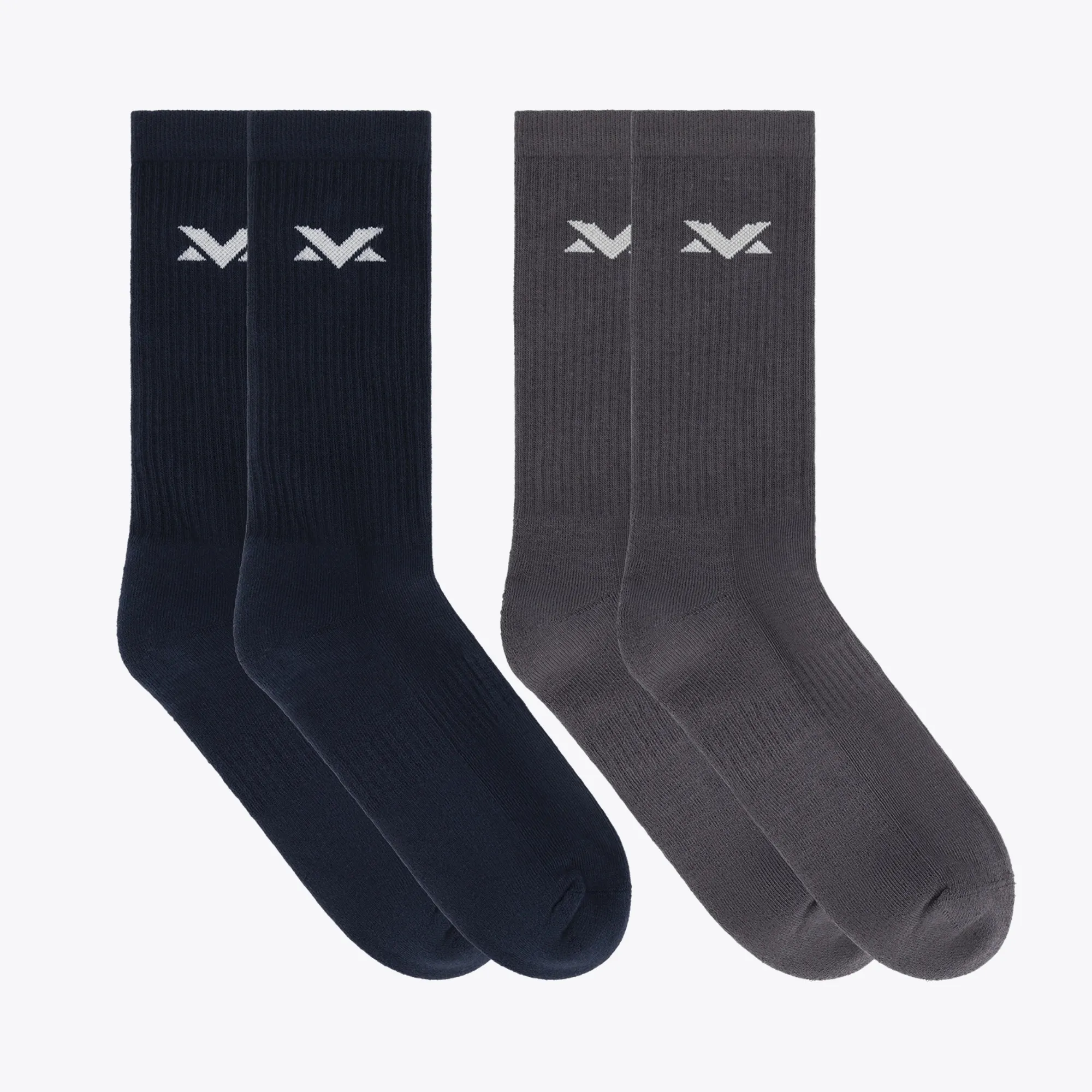 MV Official 2 Pack Socks - Navy/Grey