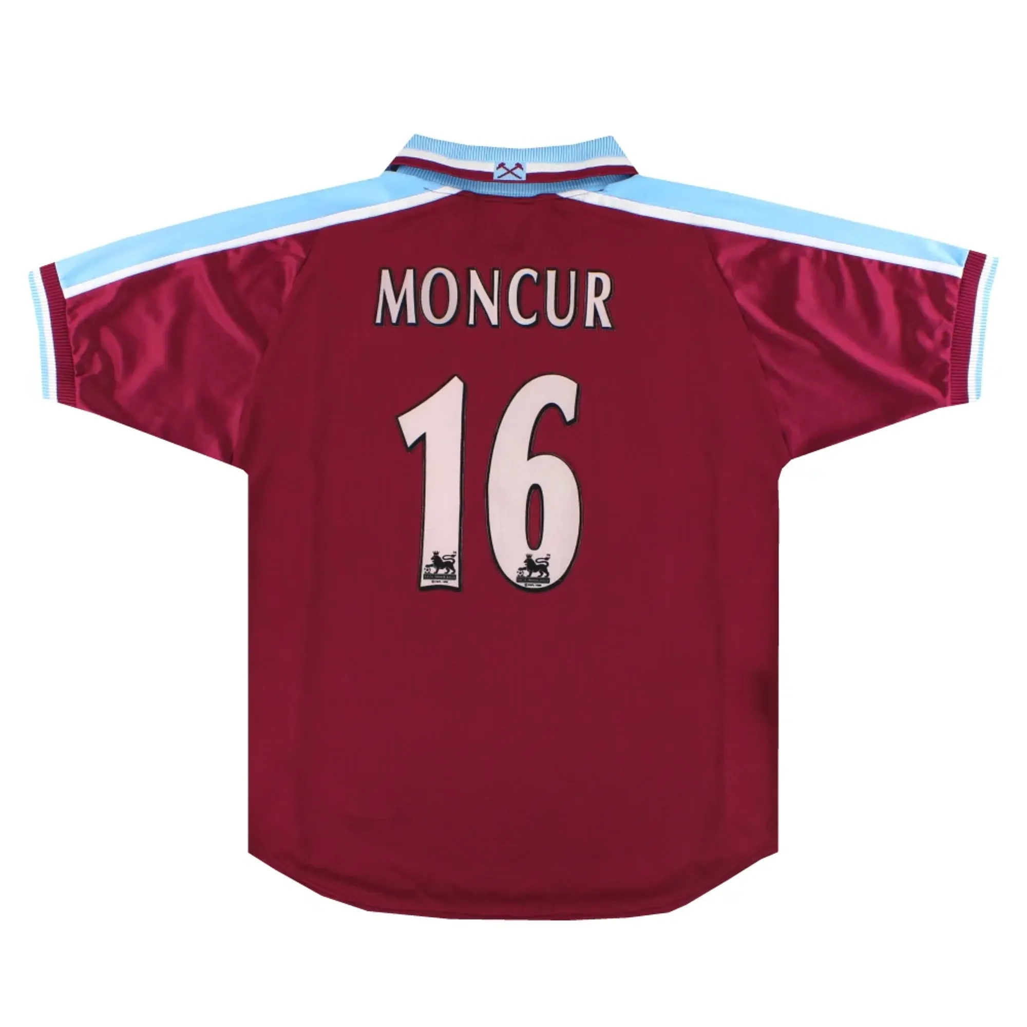 1999-01 West Ham Fila Home Shirt Moncur #16 XL - West Ham / Excellent