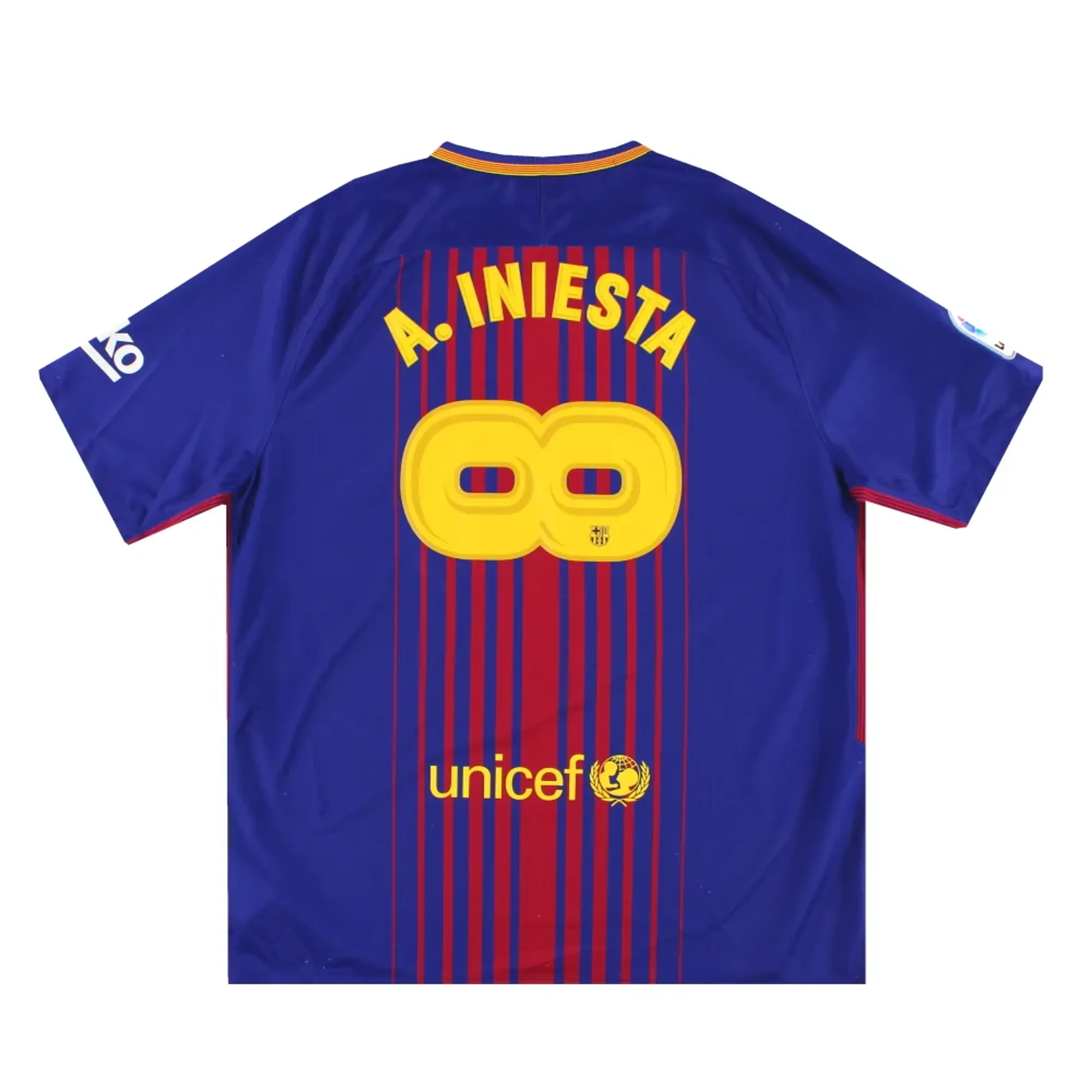 2017-18 Barcelona Nike Home Shirt Iniesta Infinity #8 XL - Barcelona / Excellent