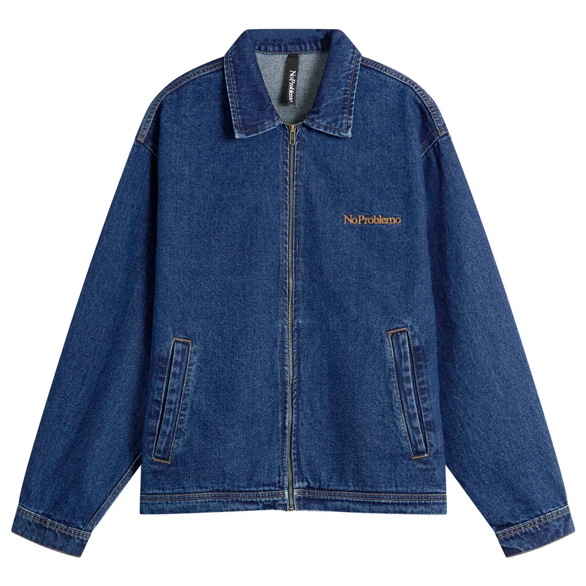 No Problemo Men's Nayoko Heavyweight Denim Jacket Blue