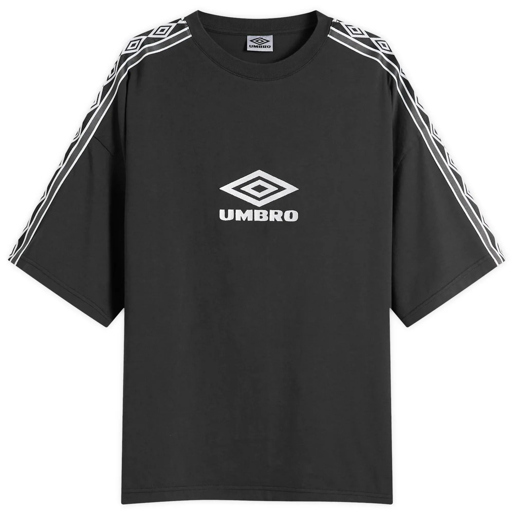 Umbro by Slam Jam Men's Offence Defence Tape T-Shirt Washed Black