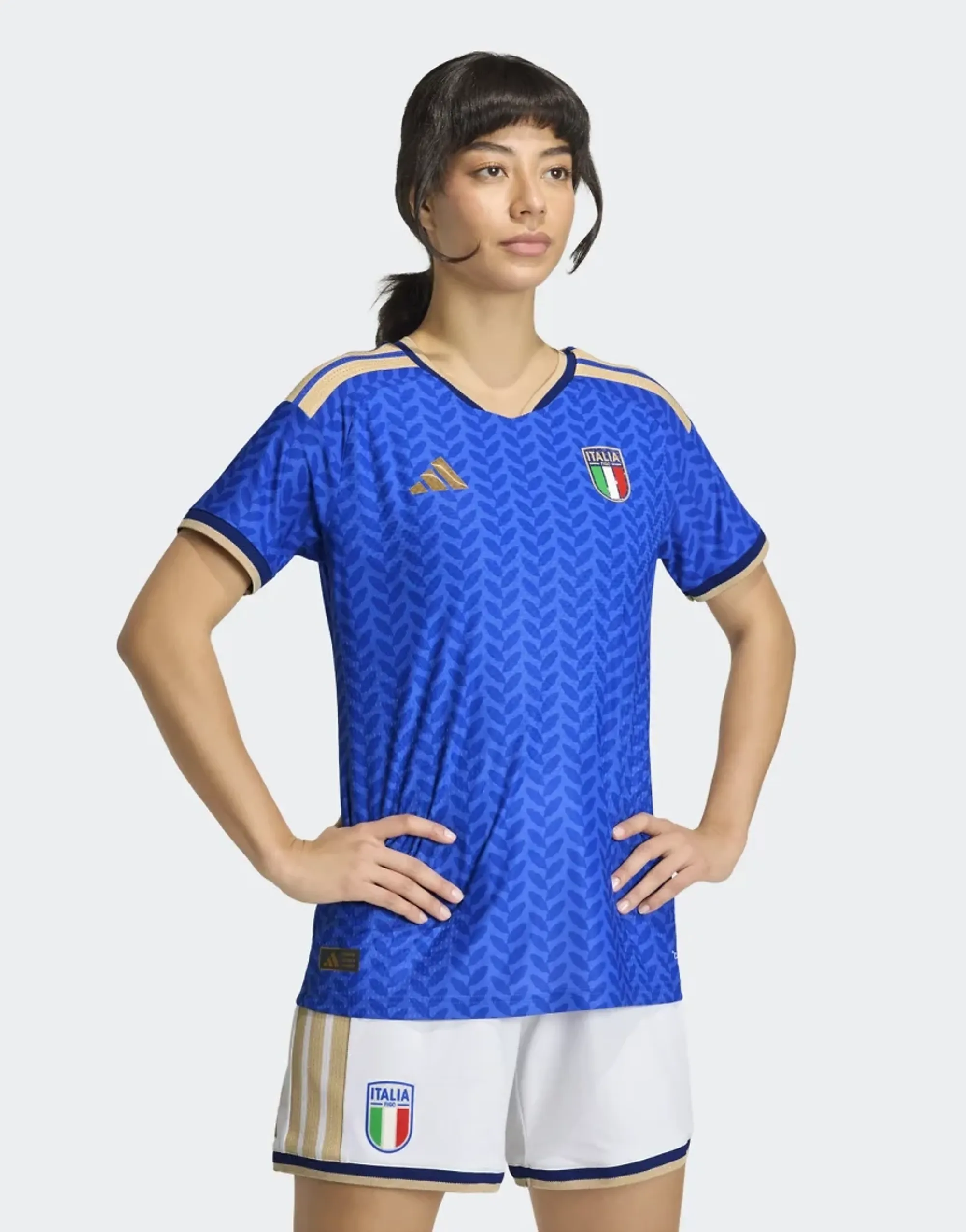 Adidas Performance Italy 26 Women's Team Home Authentic Jersey In Bold Blue