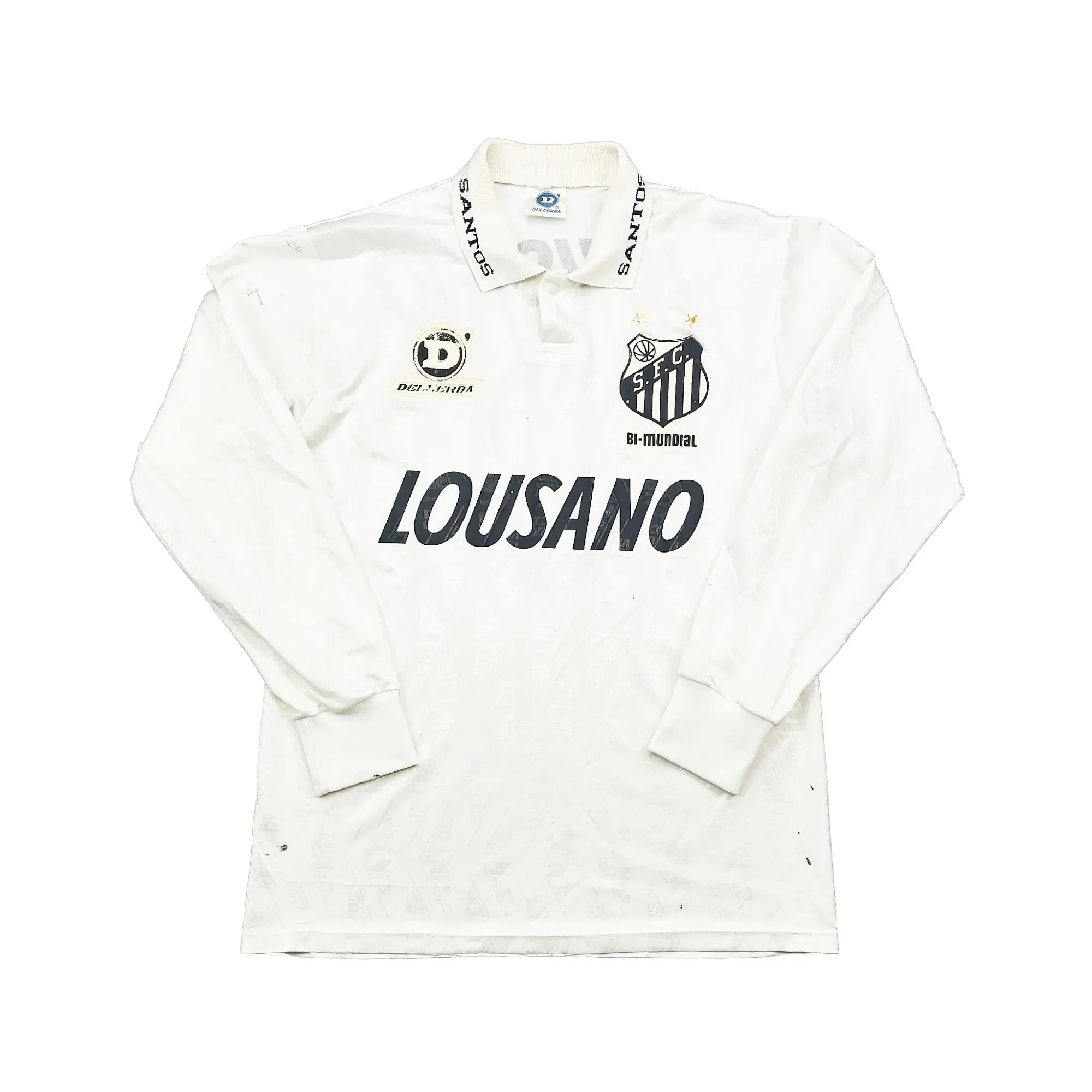 1994 Santos #9 L/S Home Shirt (M) Dellerba | Cult Kits