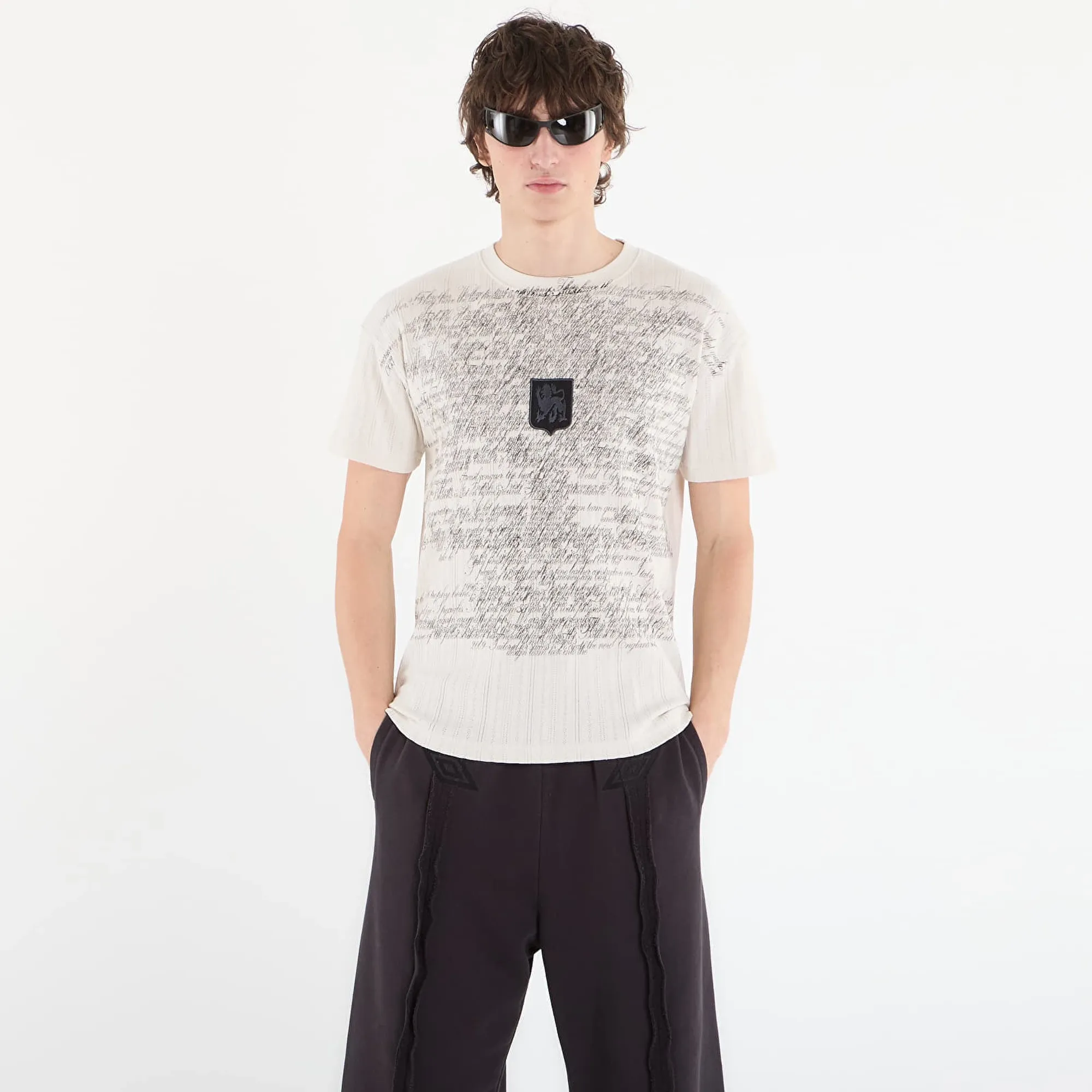 T-Shirt Umbro By Slamjam Biography Pointelle Baby Tee White Powder L