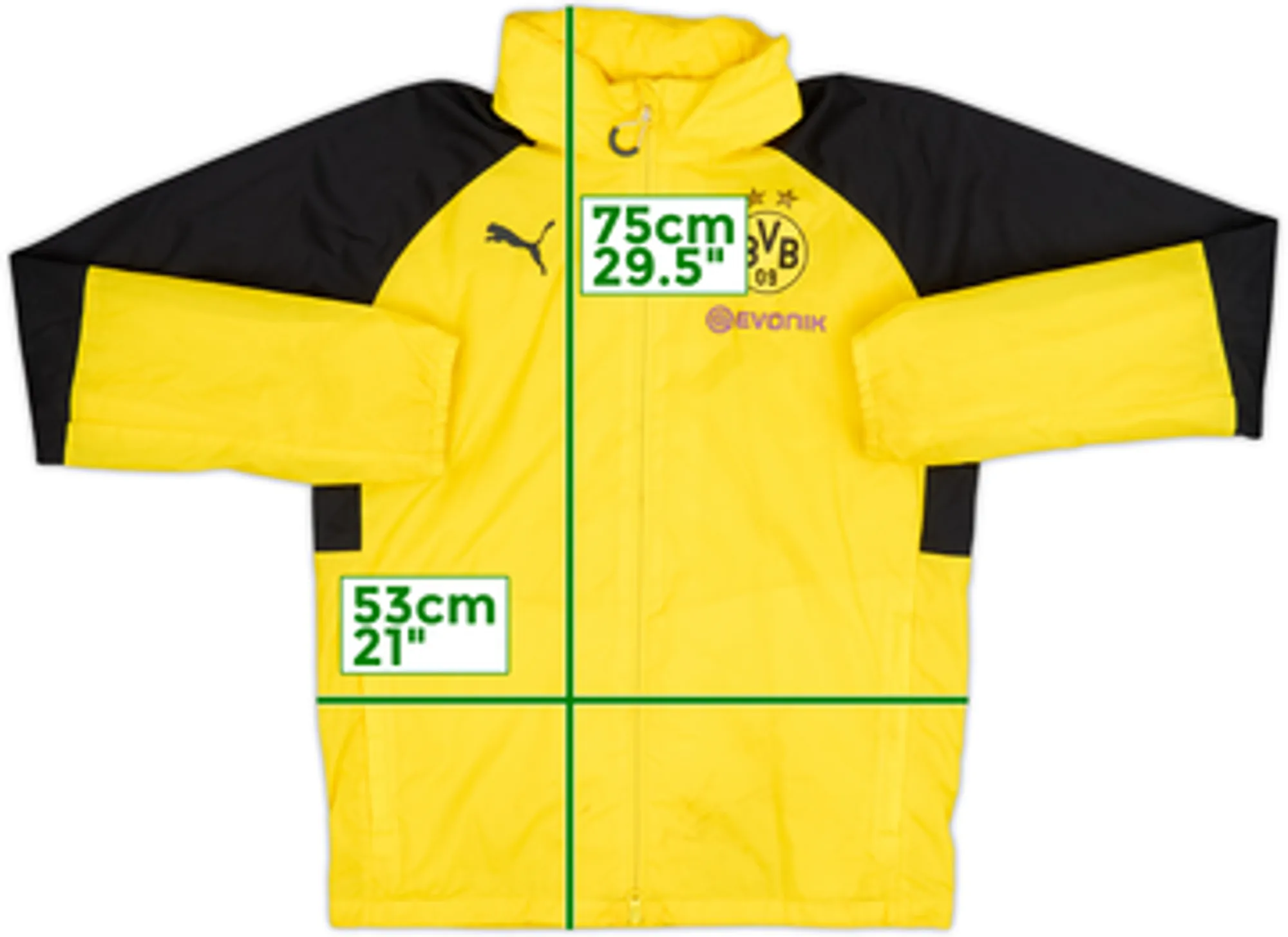 2017-18 Borussia Dortmund Puma Hooded Rain Jacket - 6/10 - (M)