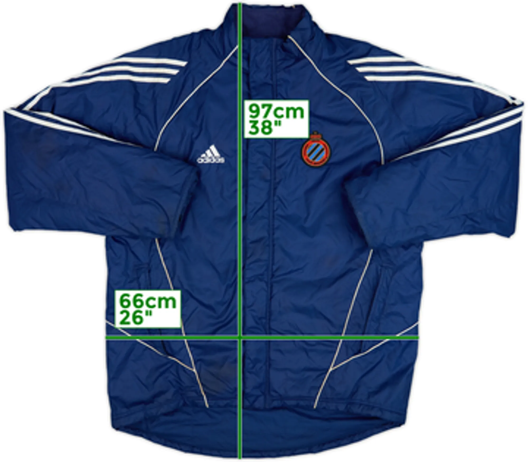 2005-06 Club Brugge adidas Padded Bench Coat - 7/10 - (L/XL)