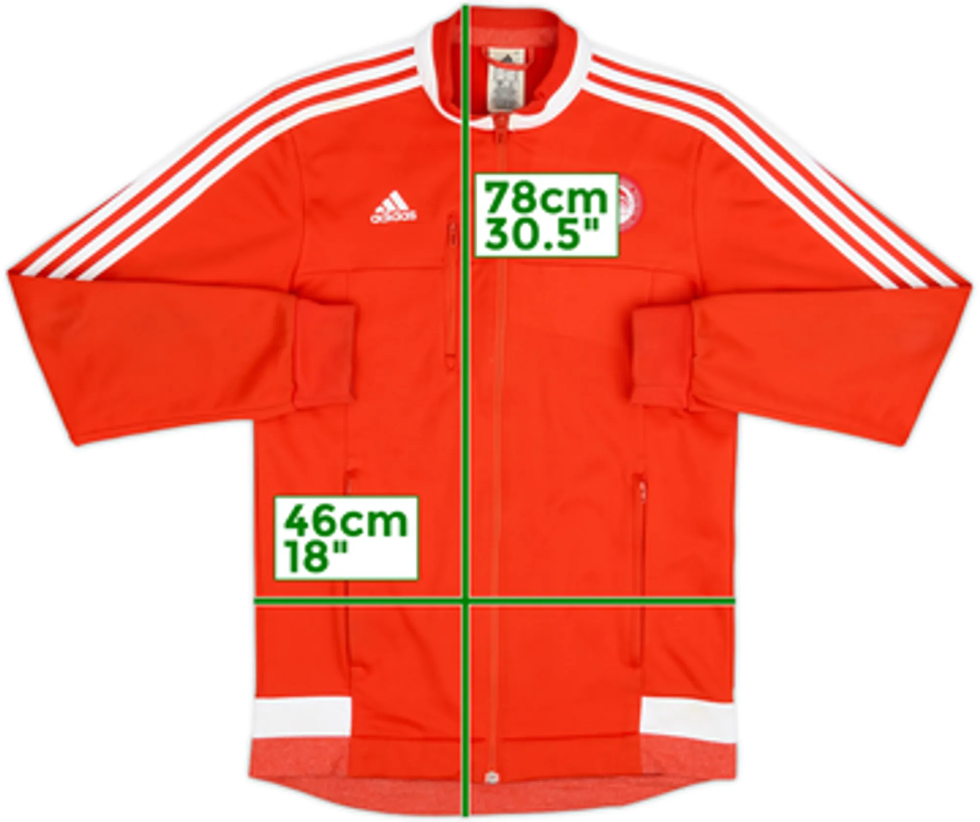 2015-16 Olympiakos adidas Track Jacket - 7/10 - (S)