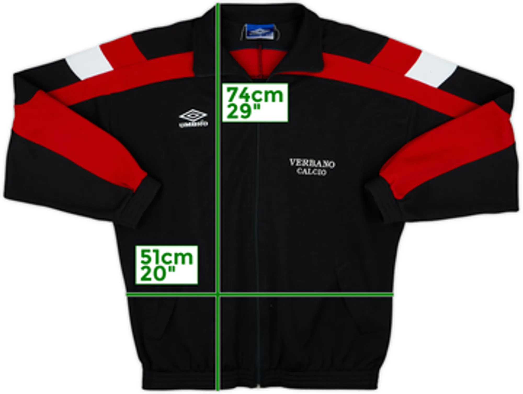 1999-00 Verbano Calcio Umbro Track Jacket - 8/10 - (M)