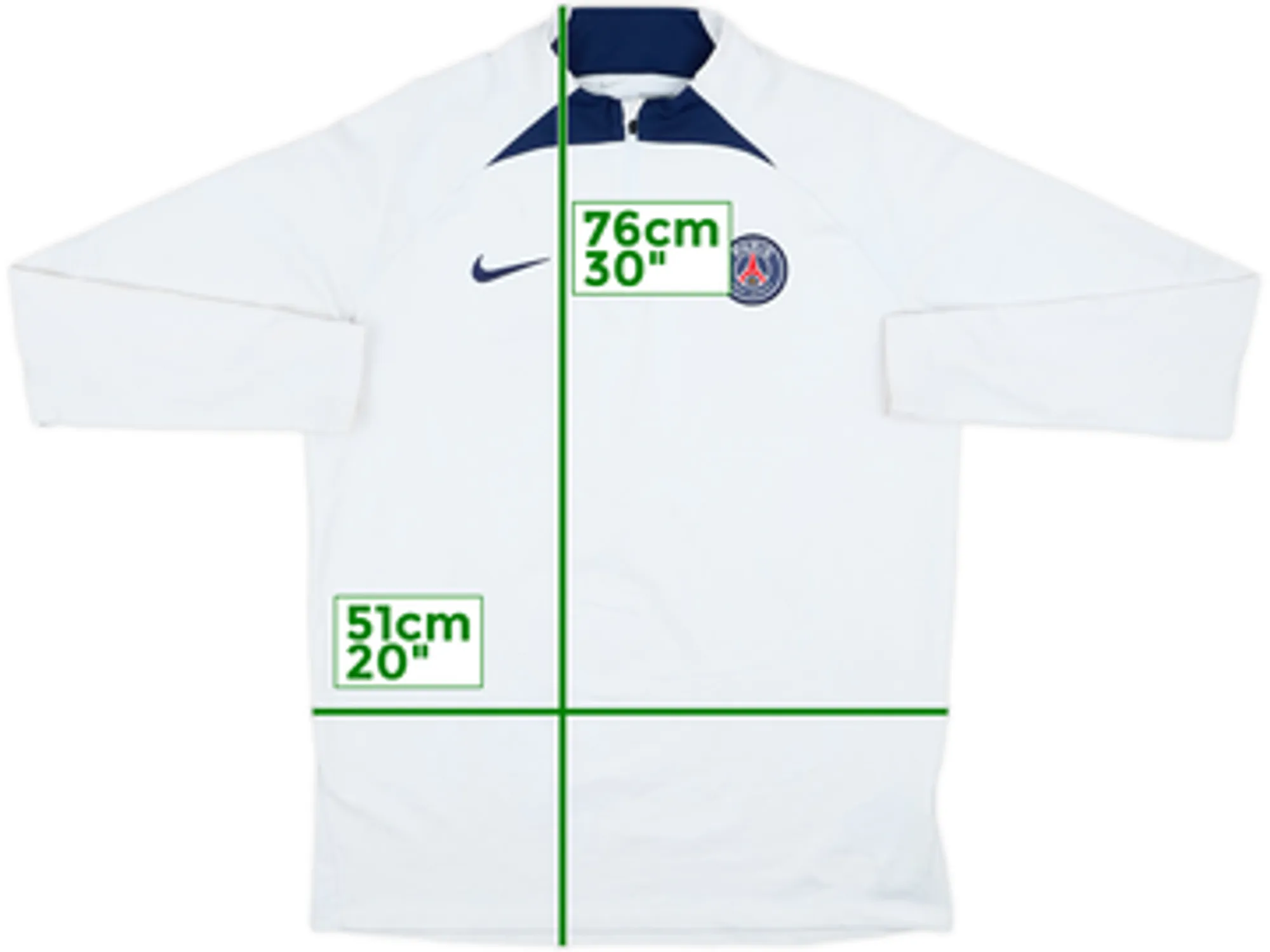 2022-23 Paris Saint-Germain Nike 1/4 Zip Sweat Top - 5/10 - (L)