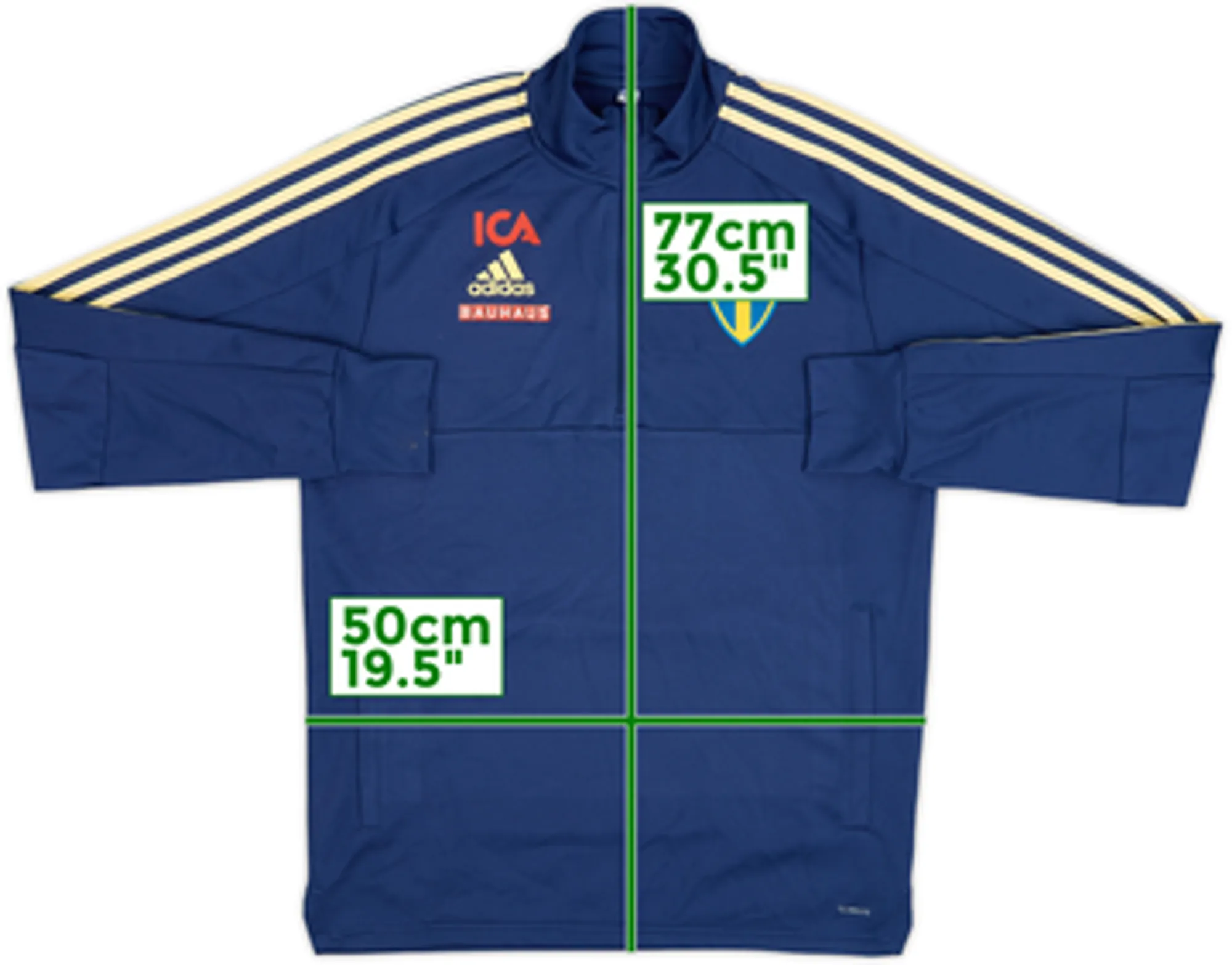 2017-18 Sweden Player Issue adidas 1/4 Zip Drill Top - 9/10 - (M)