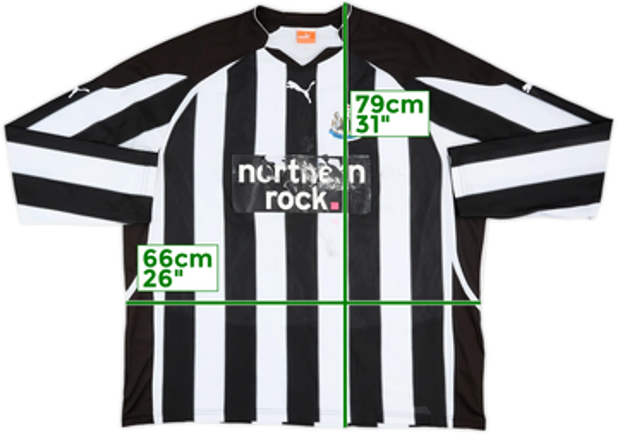 2010-11 Newcastle Home L/S Shirt - 4/10 - (3XL)