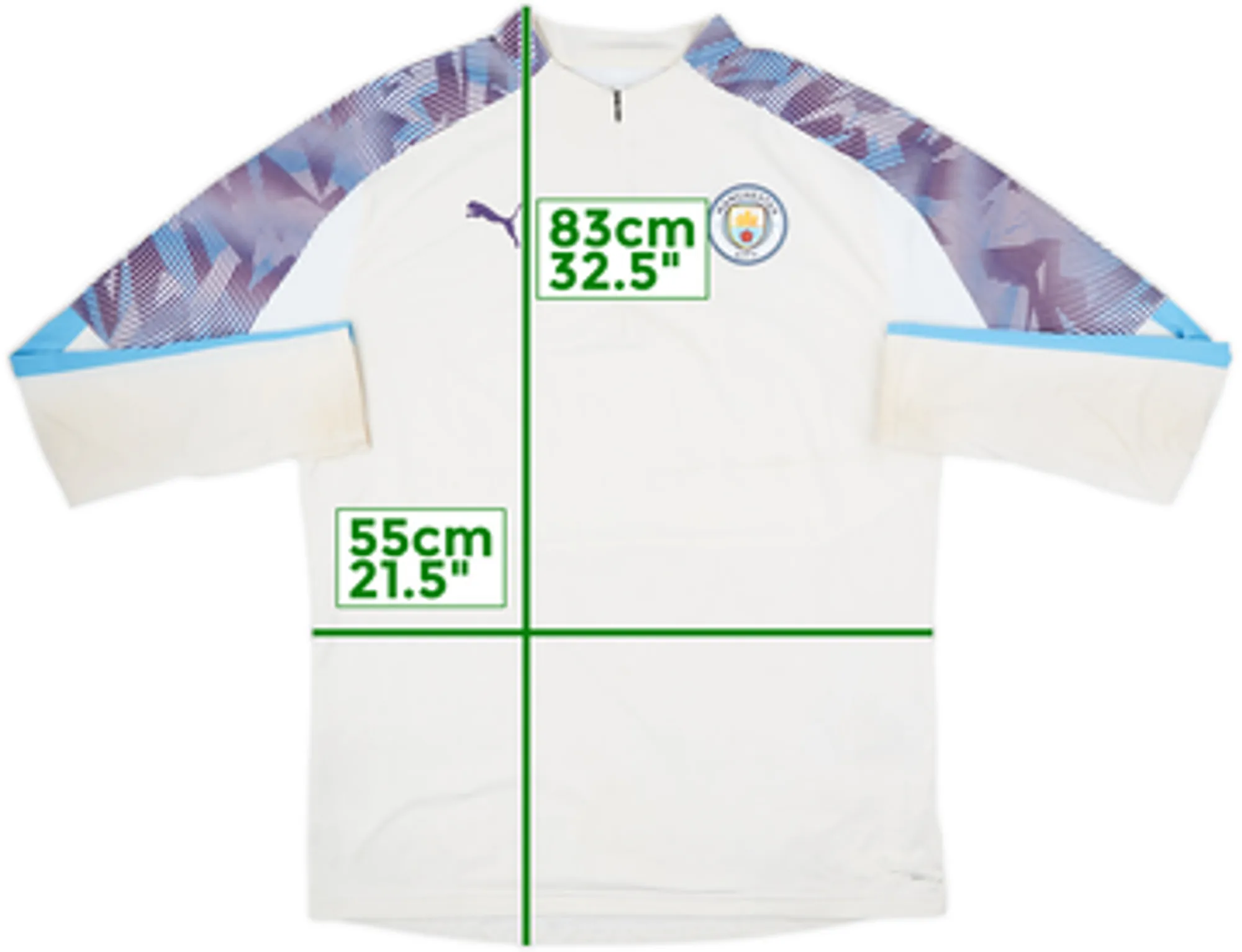 2019-20 Manchester City Puma 1/4 Zip Drill Top - 4/10 - (S)
