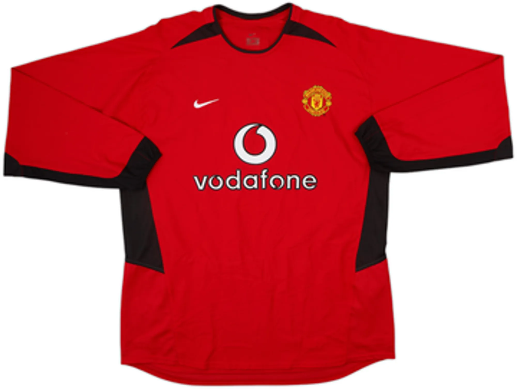 2002-04 Manchester United Home L/S Shirt Beckham #7 - 9/10 - (L)