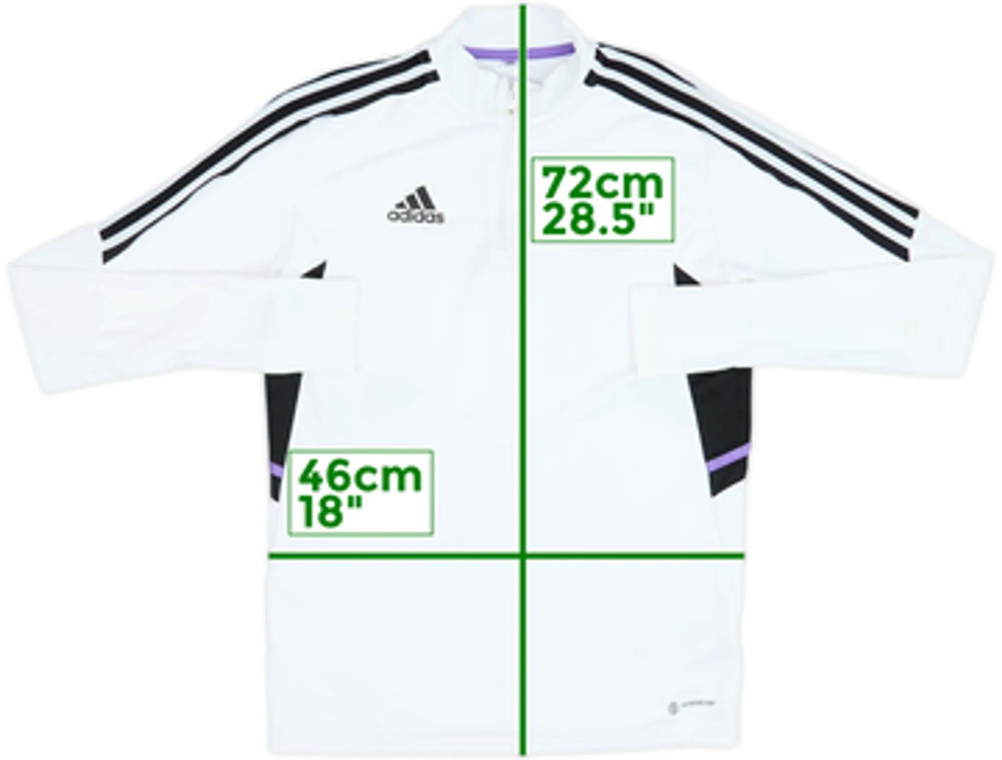 2022-23 Real Madrid adidas 1/4 Zip Drill Top - 8/10 - (S)