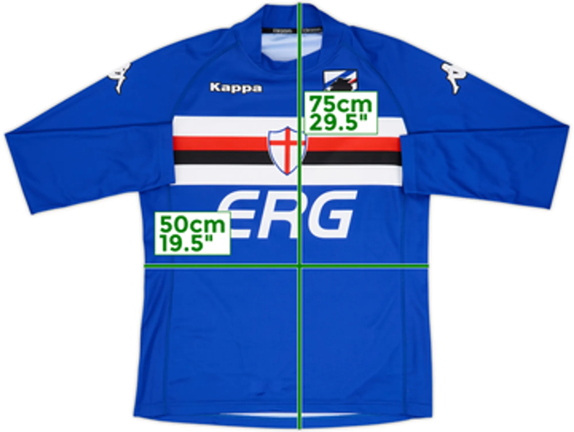 2004-05 Sampdoria Basic Home L/S Shirt - 9/10 - (XL)