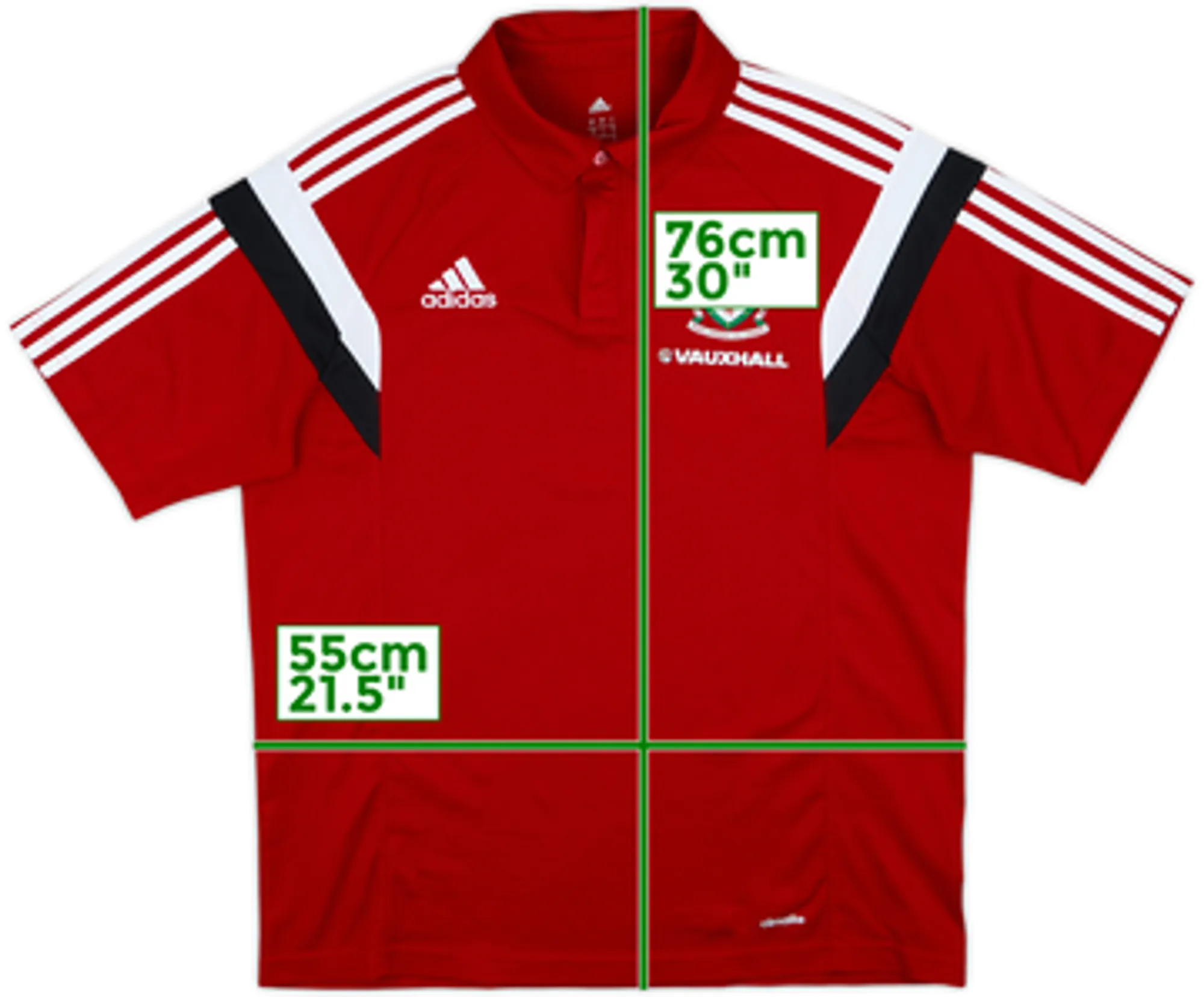 2013-14 Wales adidas Polo Shirt - 10/10 - (L)