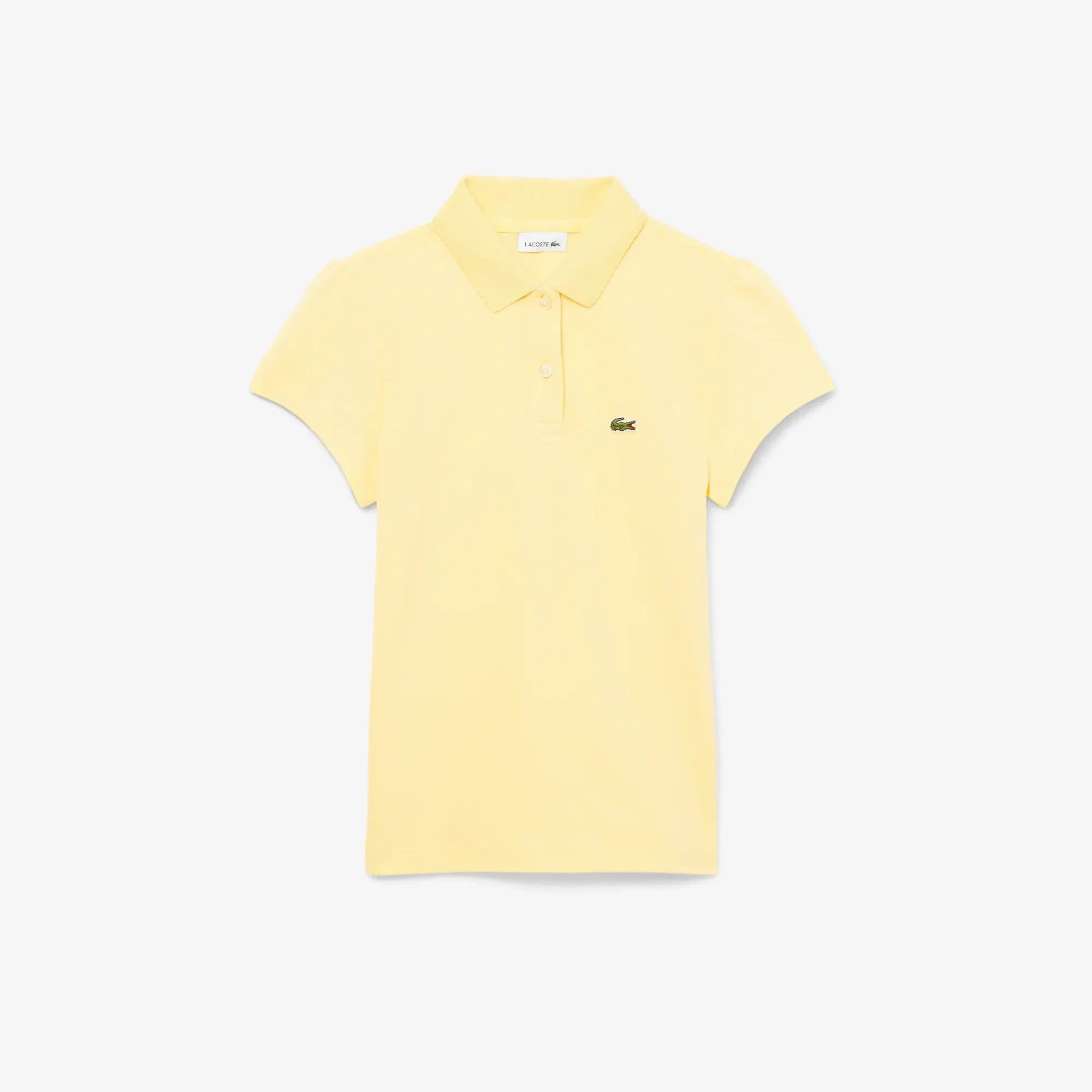 Lacoste Scalloped Collar Piqué Polo Shirt - Pastel Yellow
