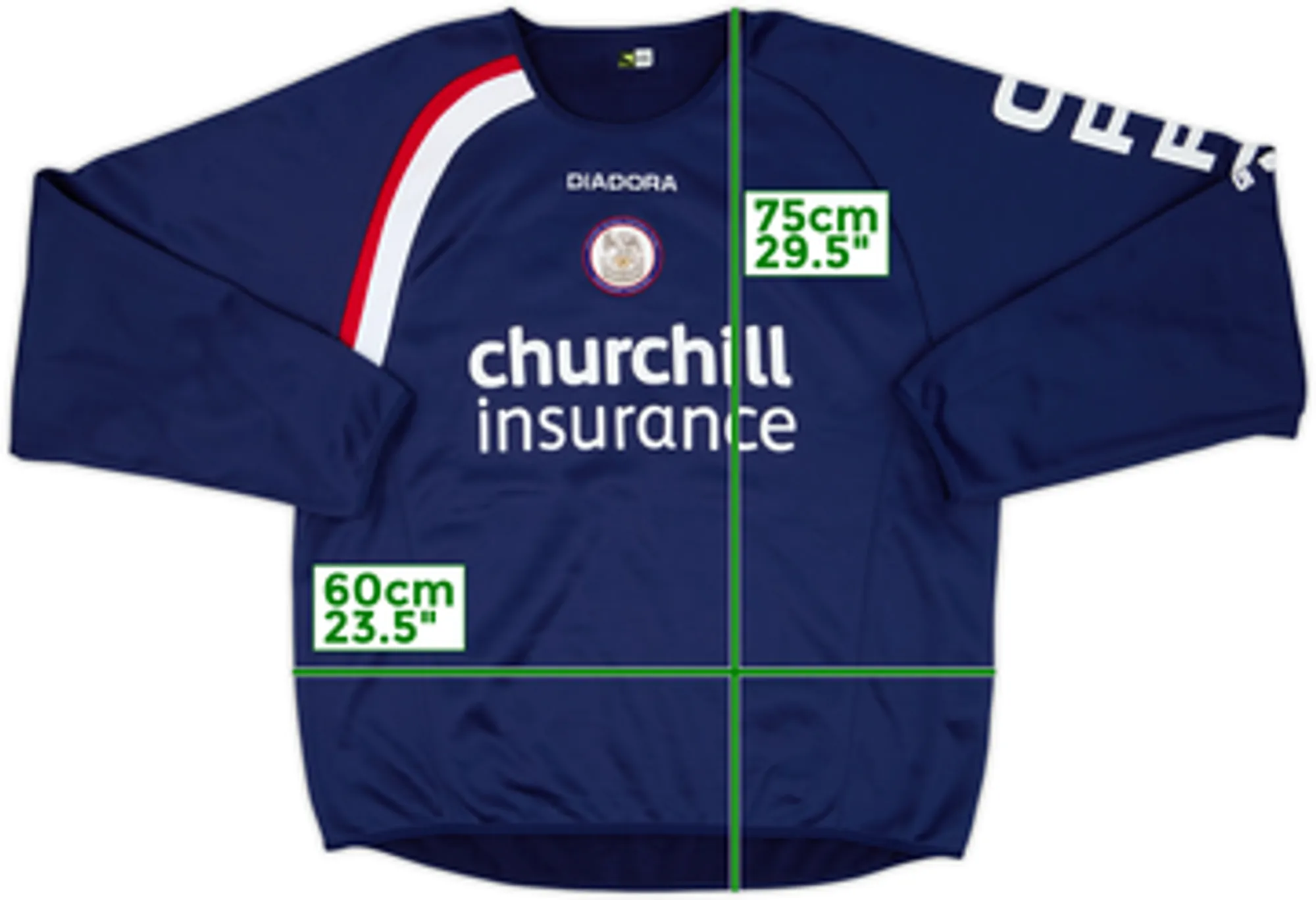 2006-07 Crystal Palace Diadora Sweat Top - 9/10 - (XXL)