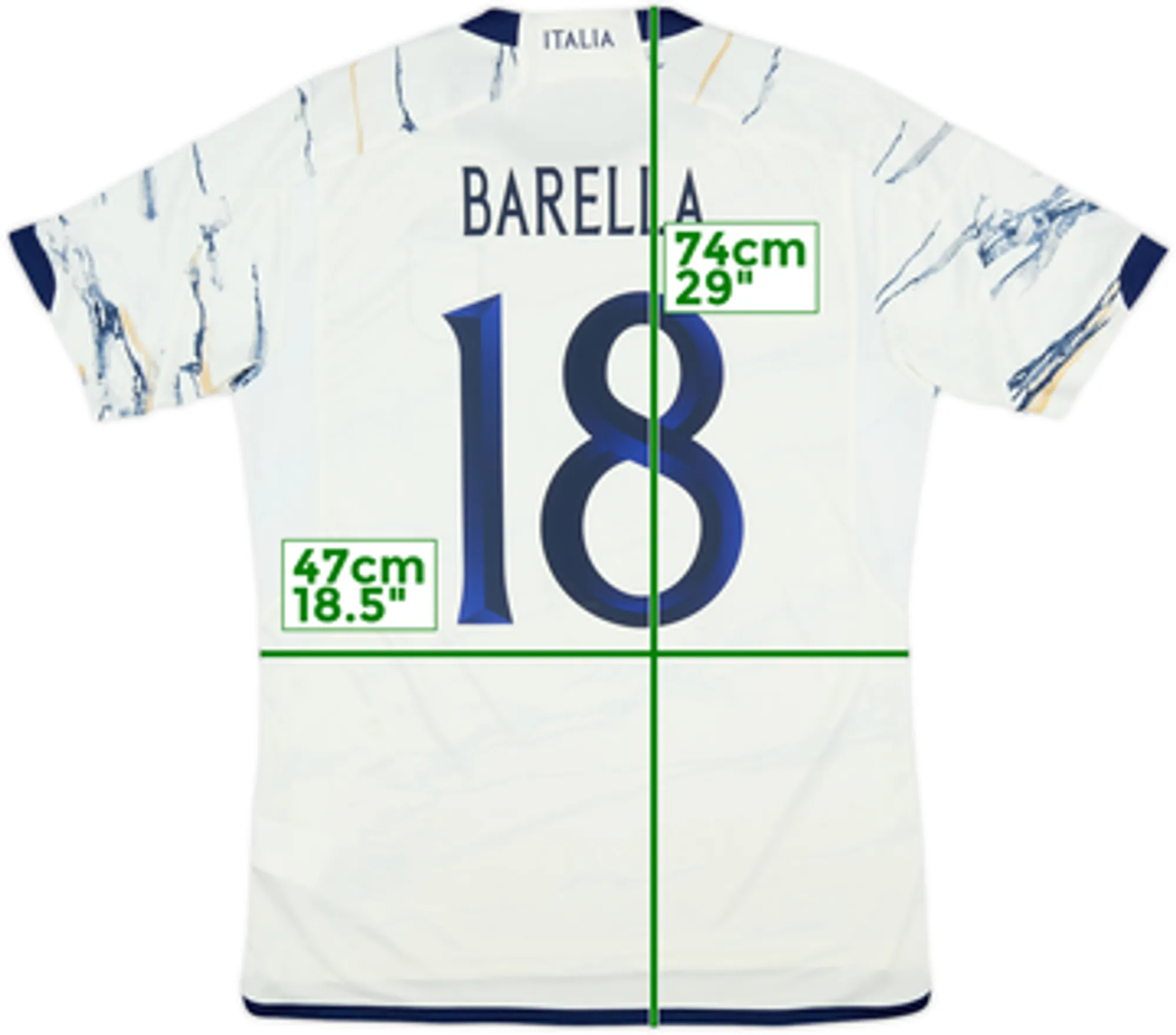 2023-24 Italy Away Shirt Barella #18 - 9/10 - (M)