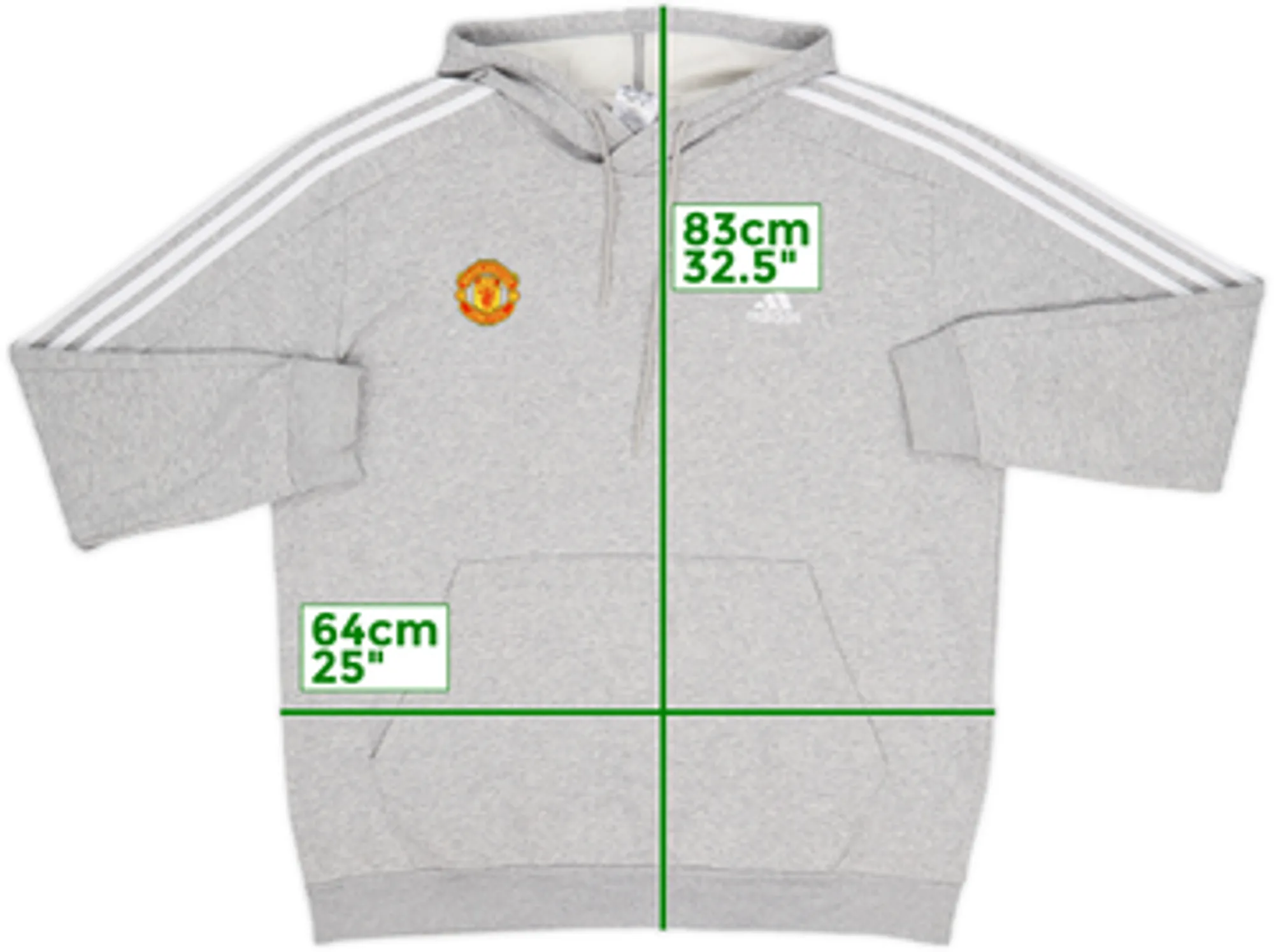 2023-24 Manchester United adidas Hooded Top - 8/10 - (XL)