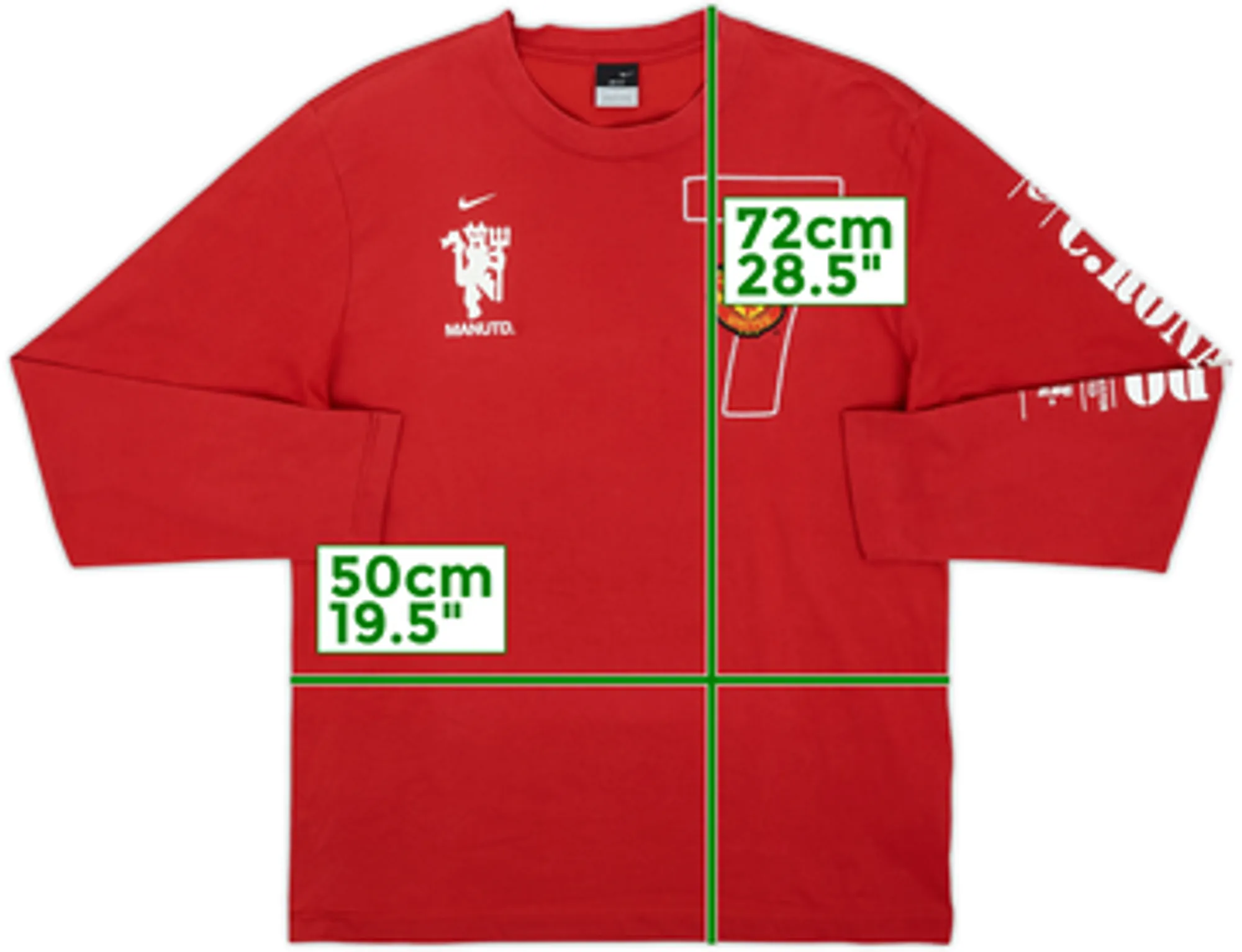 2006-07 Manchester United Nike Cotton L/S Tee #7 - 9/10 - (L)