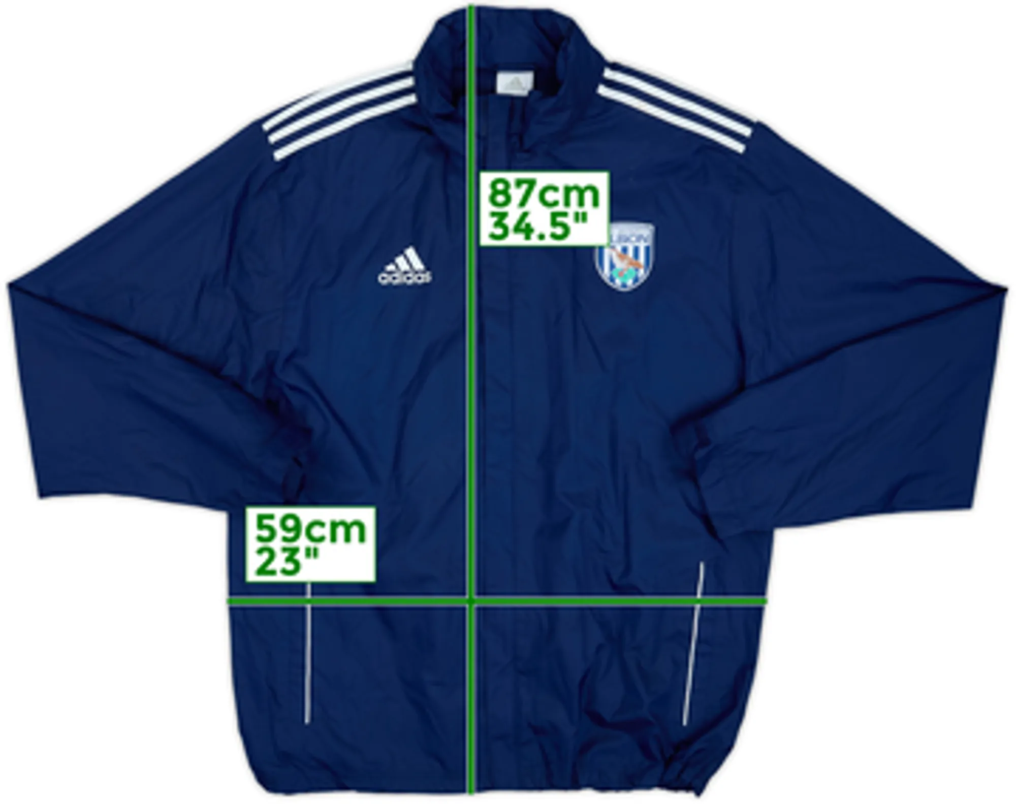 2011-12 West Brom adidas Hooded Rain Jacket - 7/10 - (L/XL)