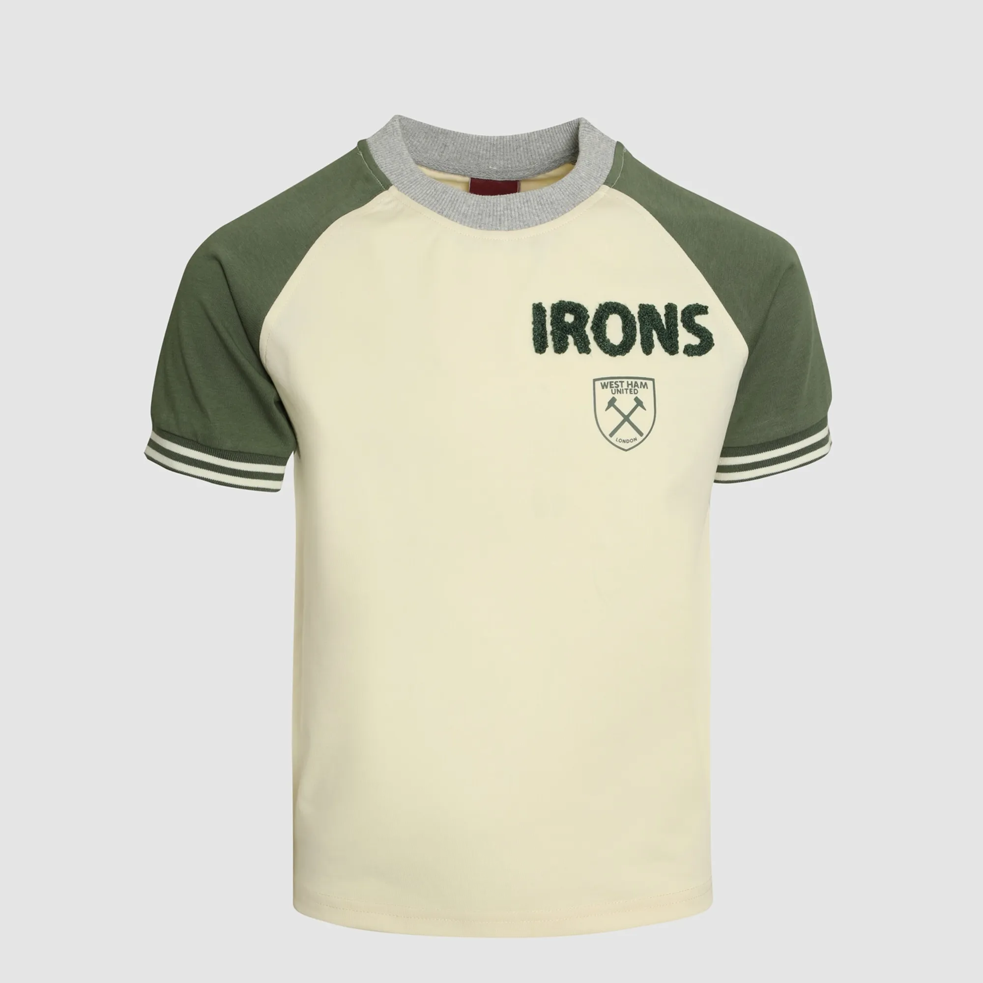 West Ham Junior Chenille T-Shirt - Cream/Green