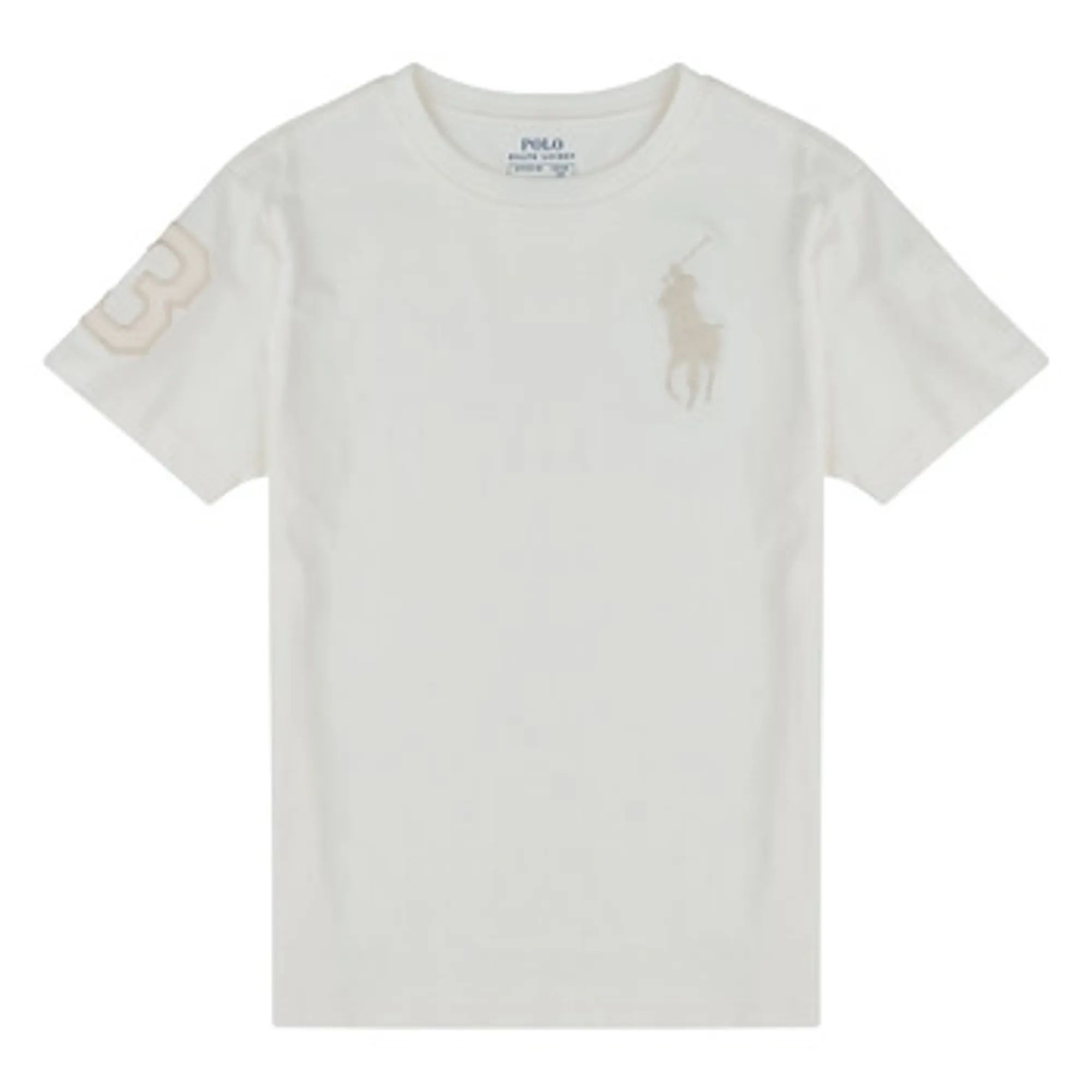 Polo Ralph Lauren  SS CN-TOPS-T-SHIRT  girls's Children's T shirt in Beige