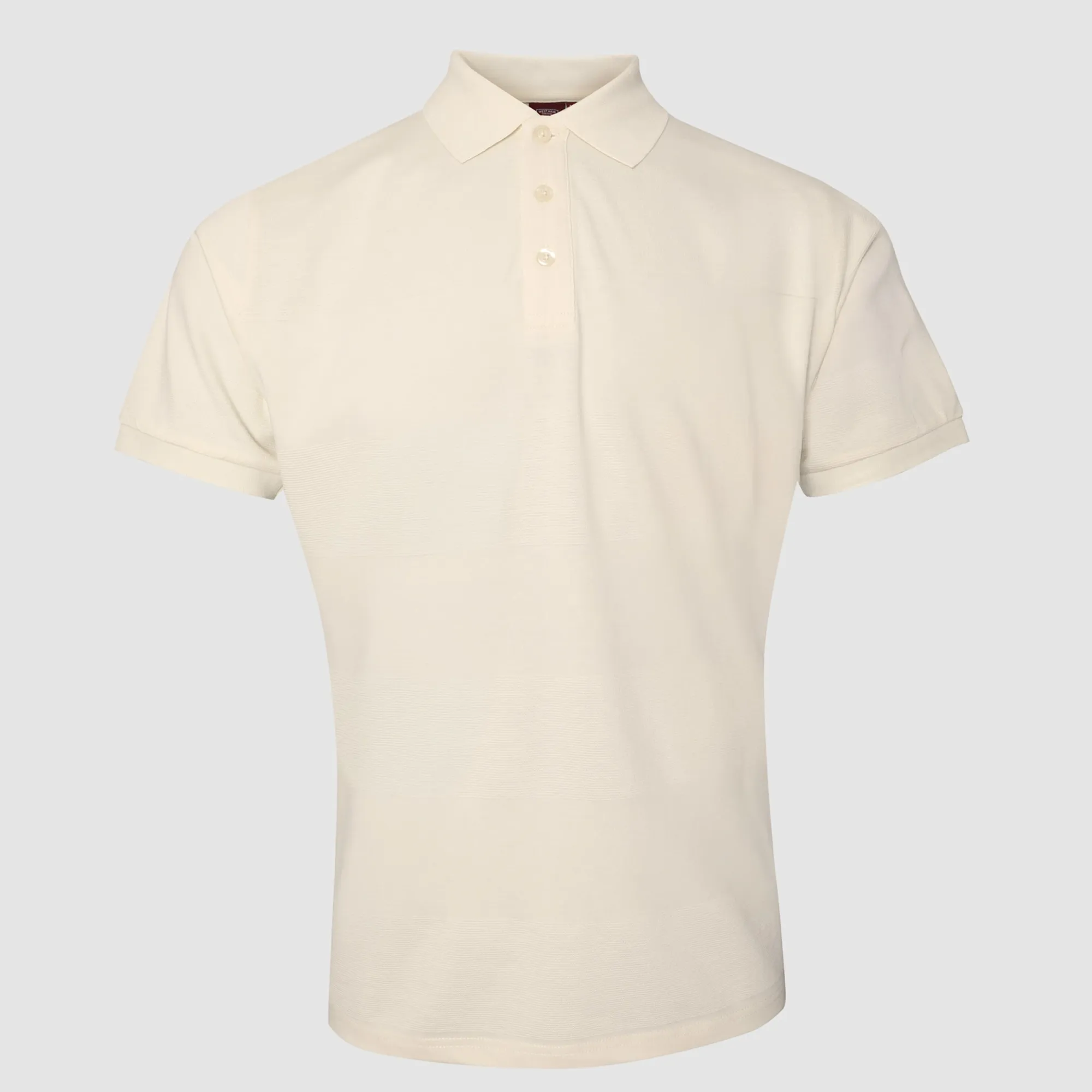West Ham Cream Texture Stripe Polo