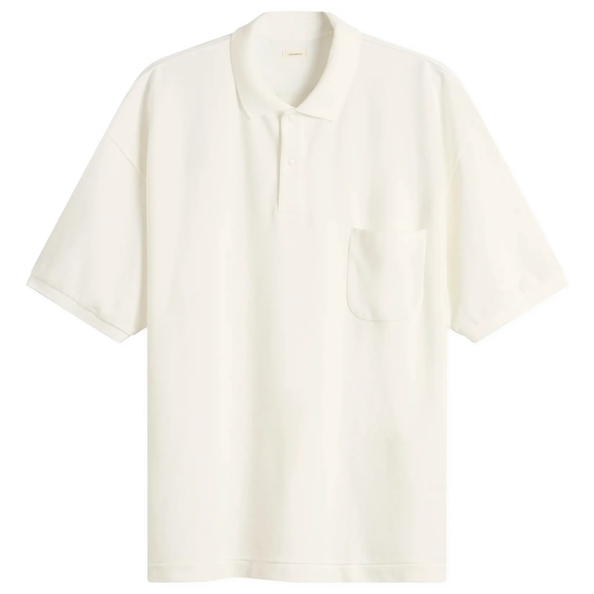 Nanamica Men's Snap Polo Shirt Off White