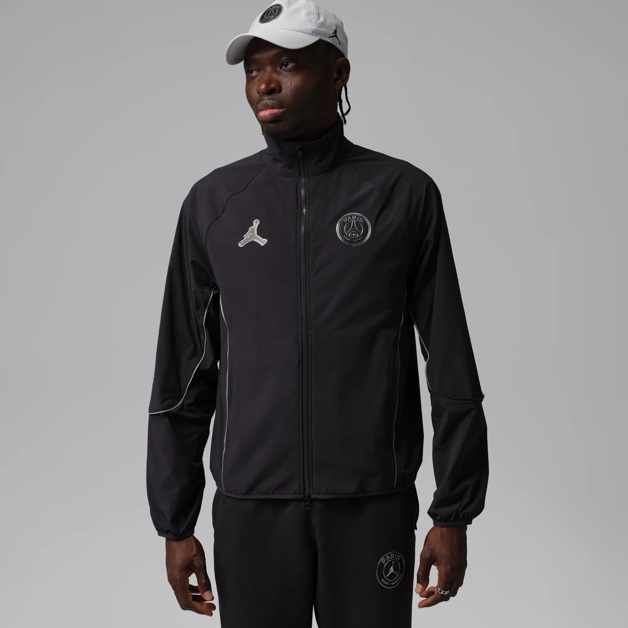Nike Paris Saint-Germain Men's Jordan Dri-FIT Anthem Jacket - Grey - Nylon