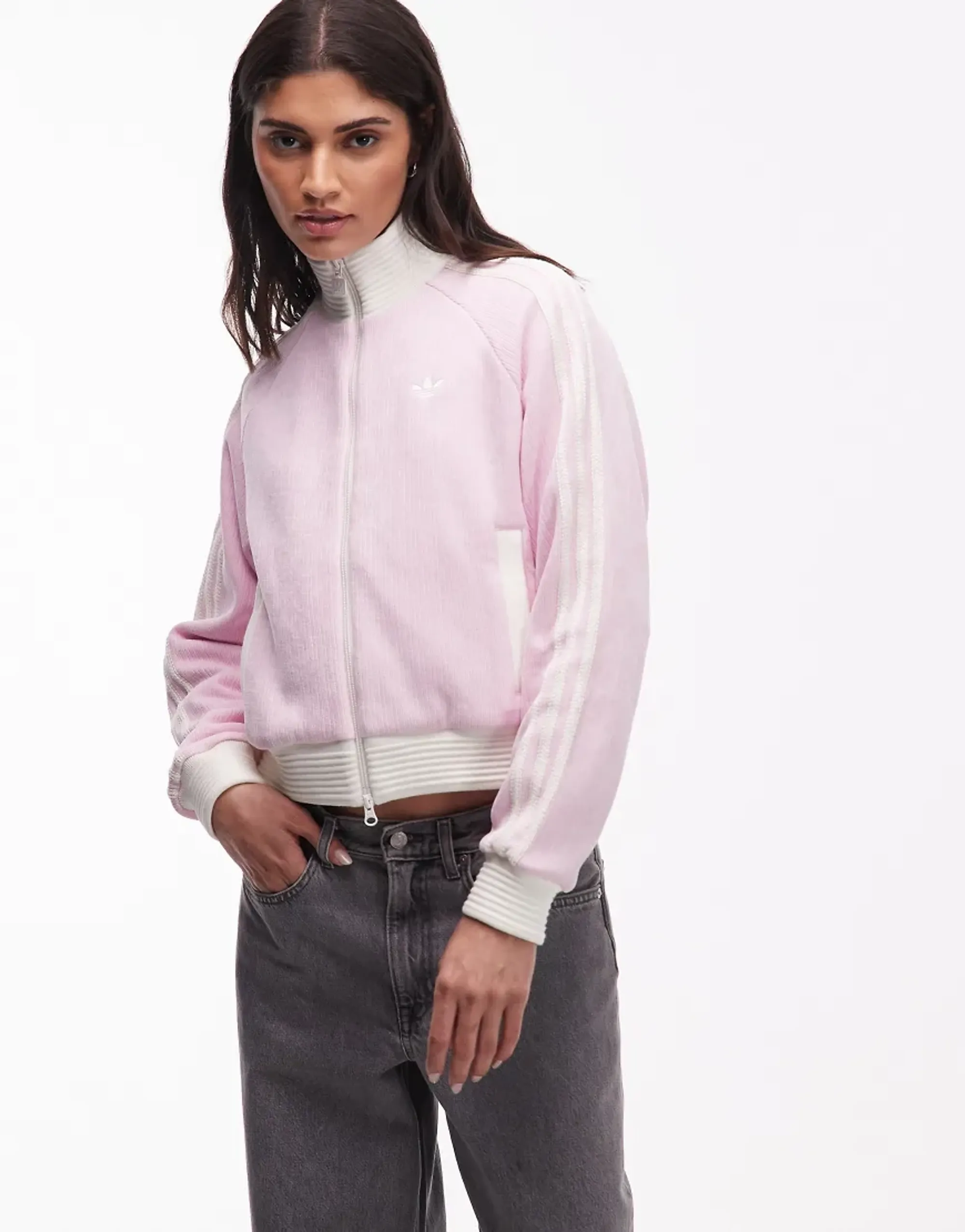 adidas Originals Womens Velour Knit Track Top