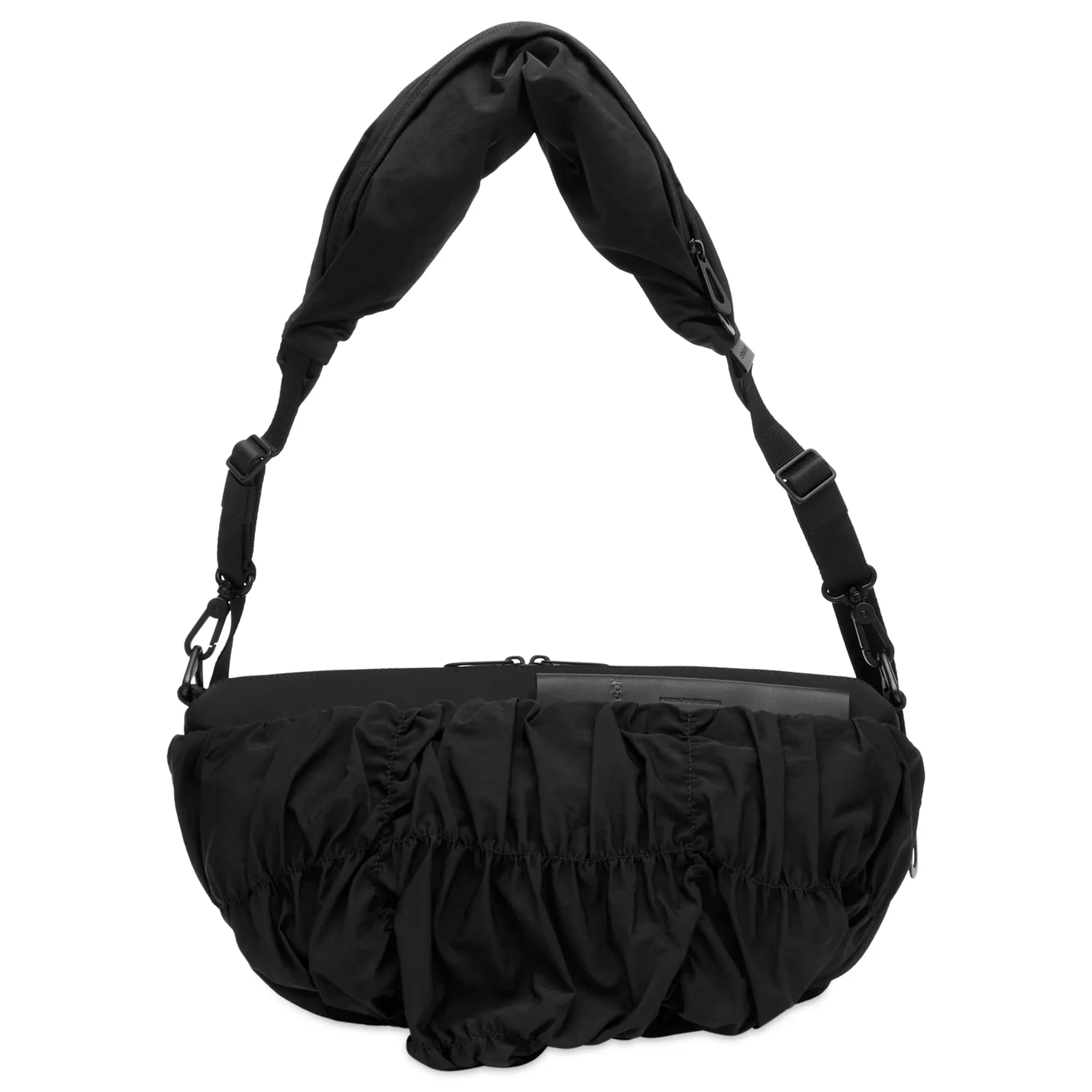 Cote&Ciel Orne Otra Gathered Cross Body Bag Black