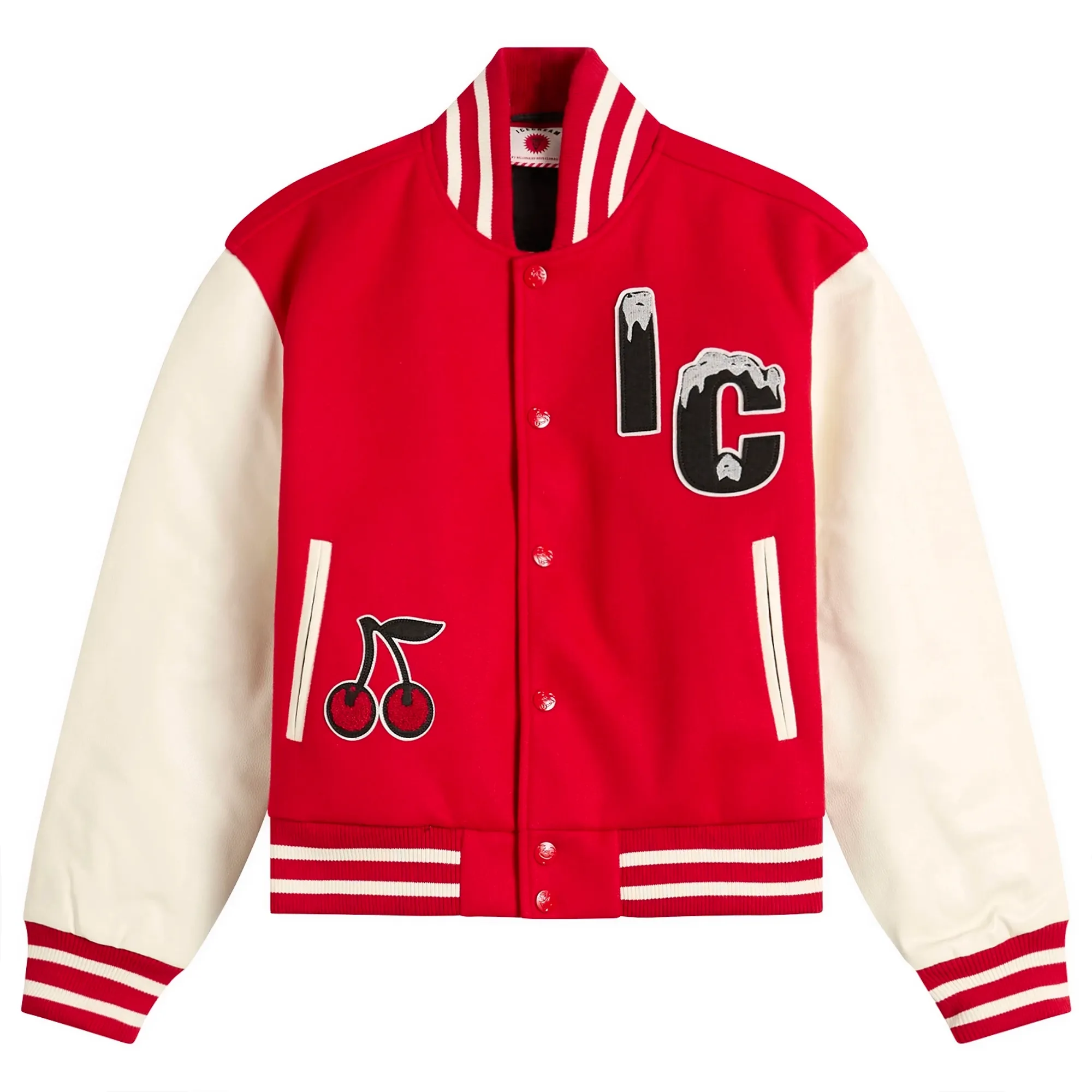 ICECREAM Women's Cherry Varsity Jacket Red
