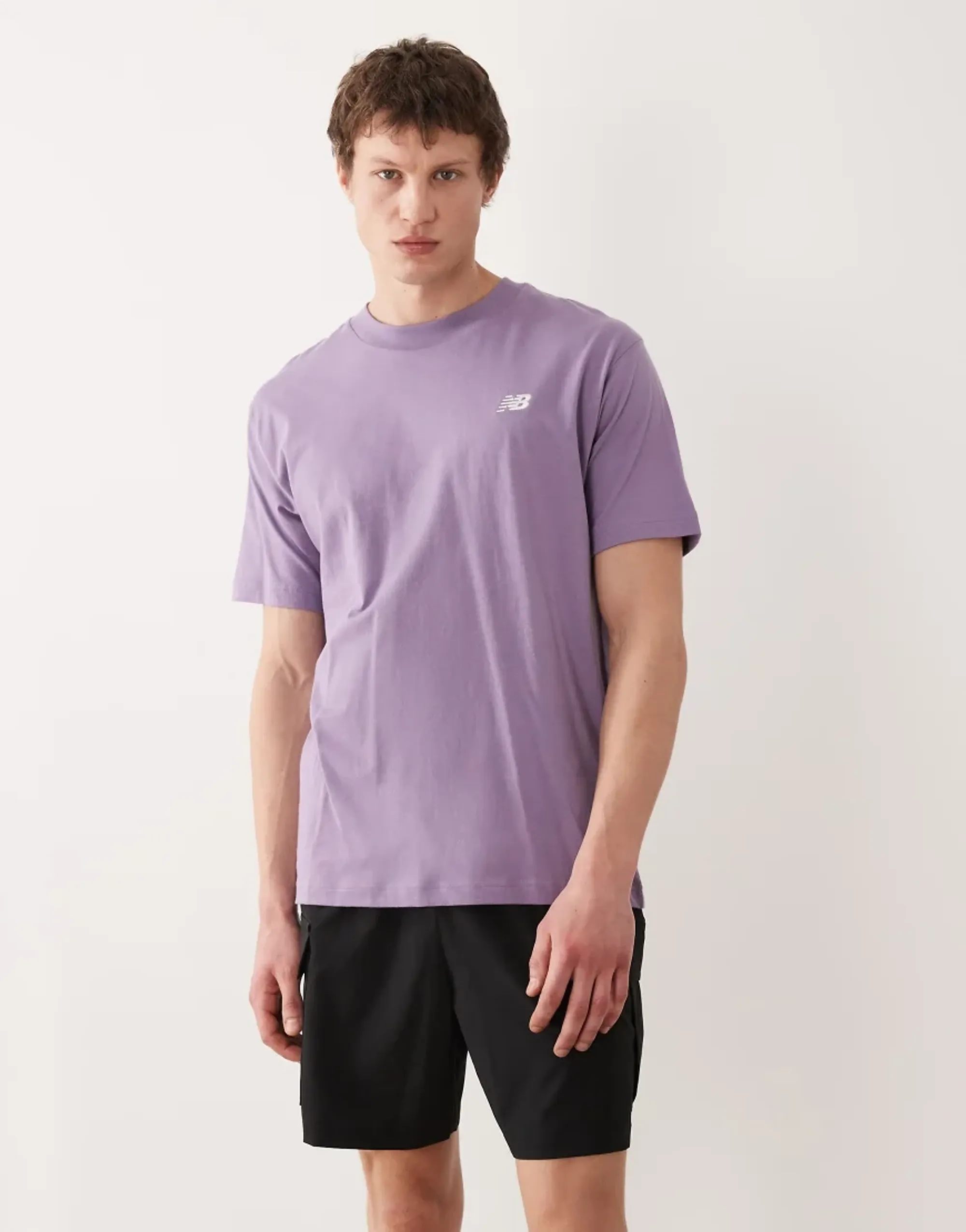 New Balance Sport Essentials Cotton T-Shirt In Purple